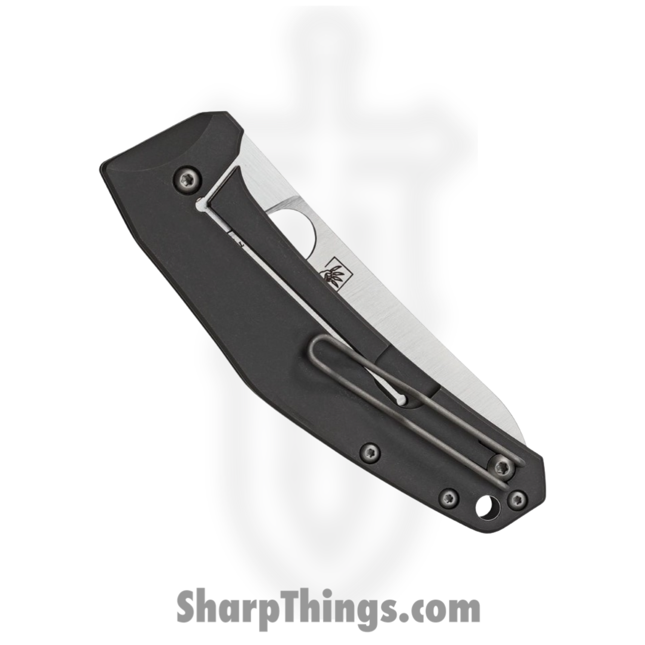 Spyderco - SC211TIP - SpydieChef - Folding Knife - LC200N Satin Drop Point - Titanium - Gray - Image 2