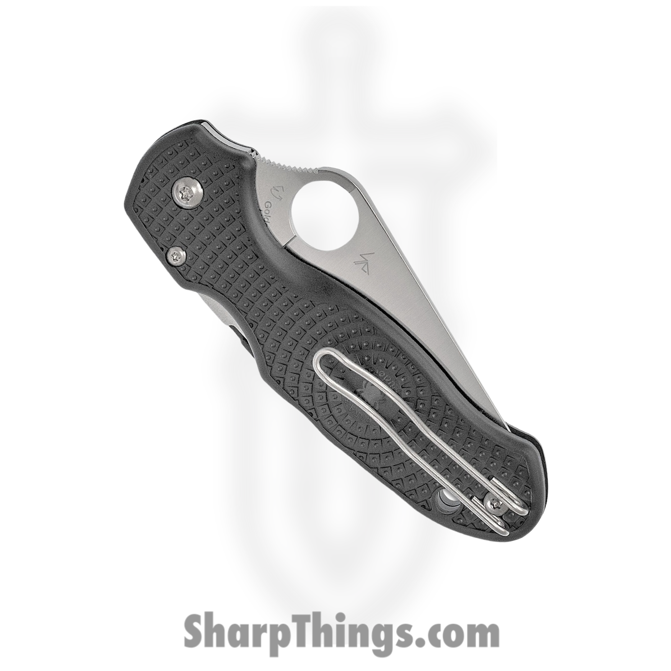 Spyderco - SC223PBK - Para 3 Compression Lock - Folding Knife - CTS-BD1N Satin Clip Point - FRN - Black - Image 3