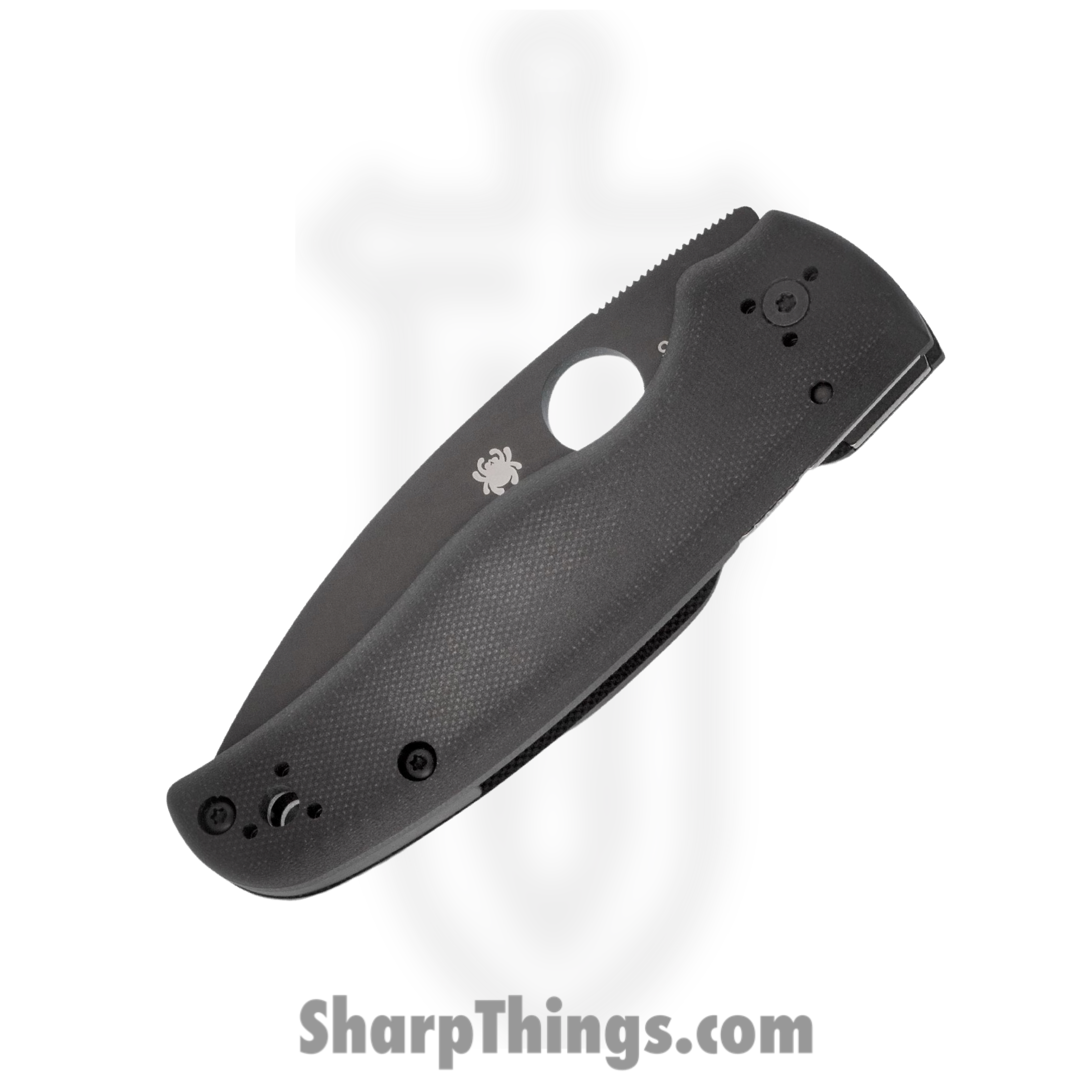 Spyderco - SC229GPBK - Shaman Compression Lock - Folding Knife - CPM-S30V DLC Spear Point - G10 - Black - Image 2
