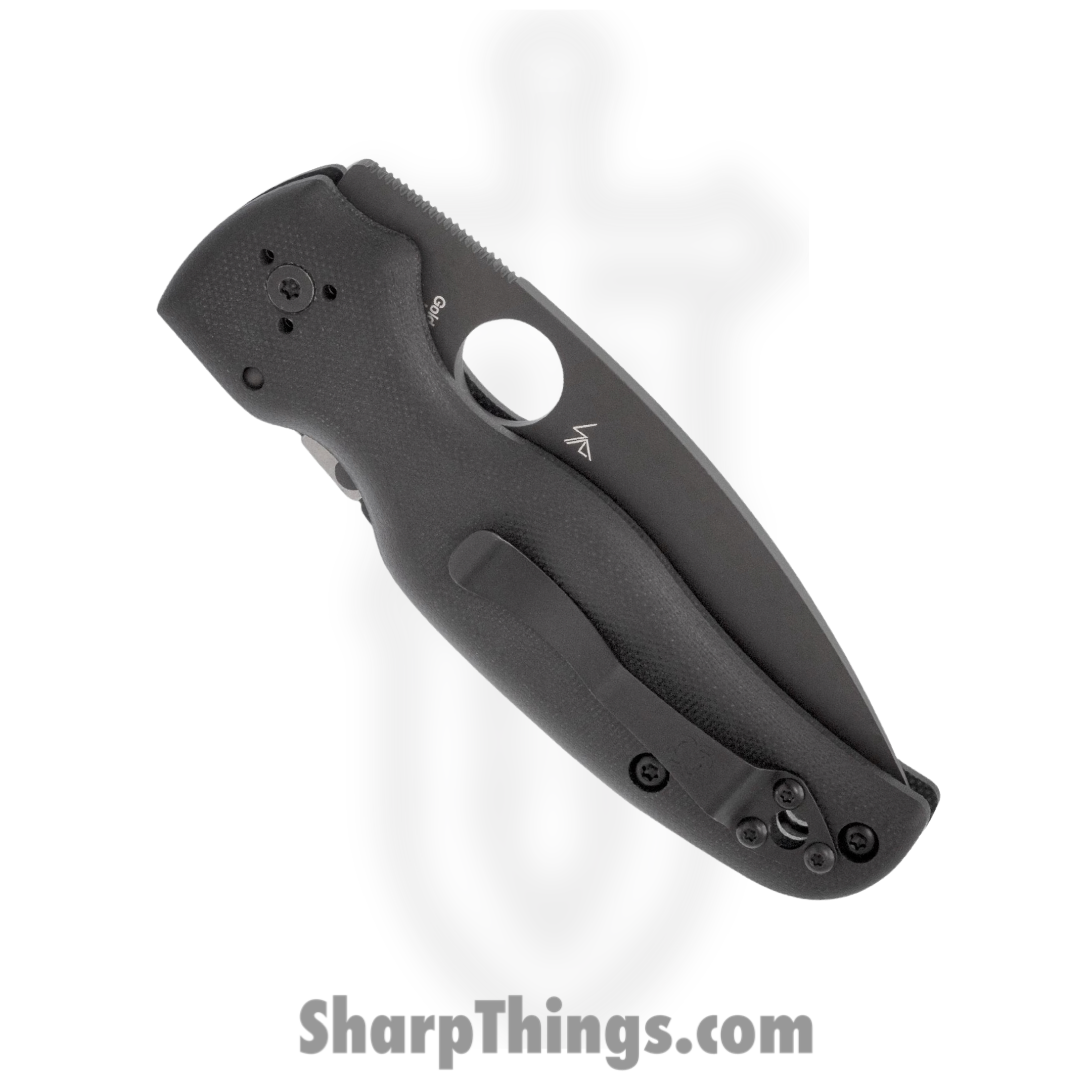 Spyderco - SC229GPBK - Shaman Compression Lock - Folding Knife - CPM-S30V DLC Spear Point - G10 - Black - Image 3