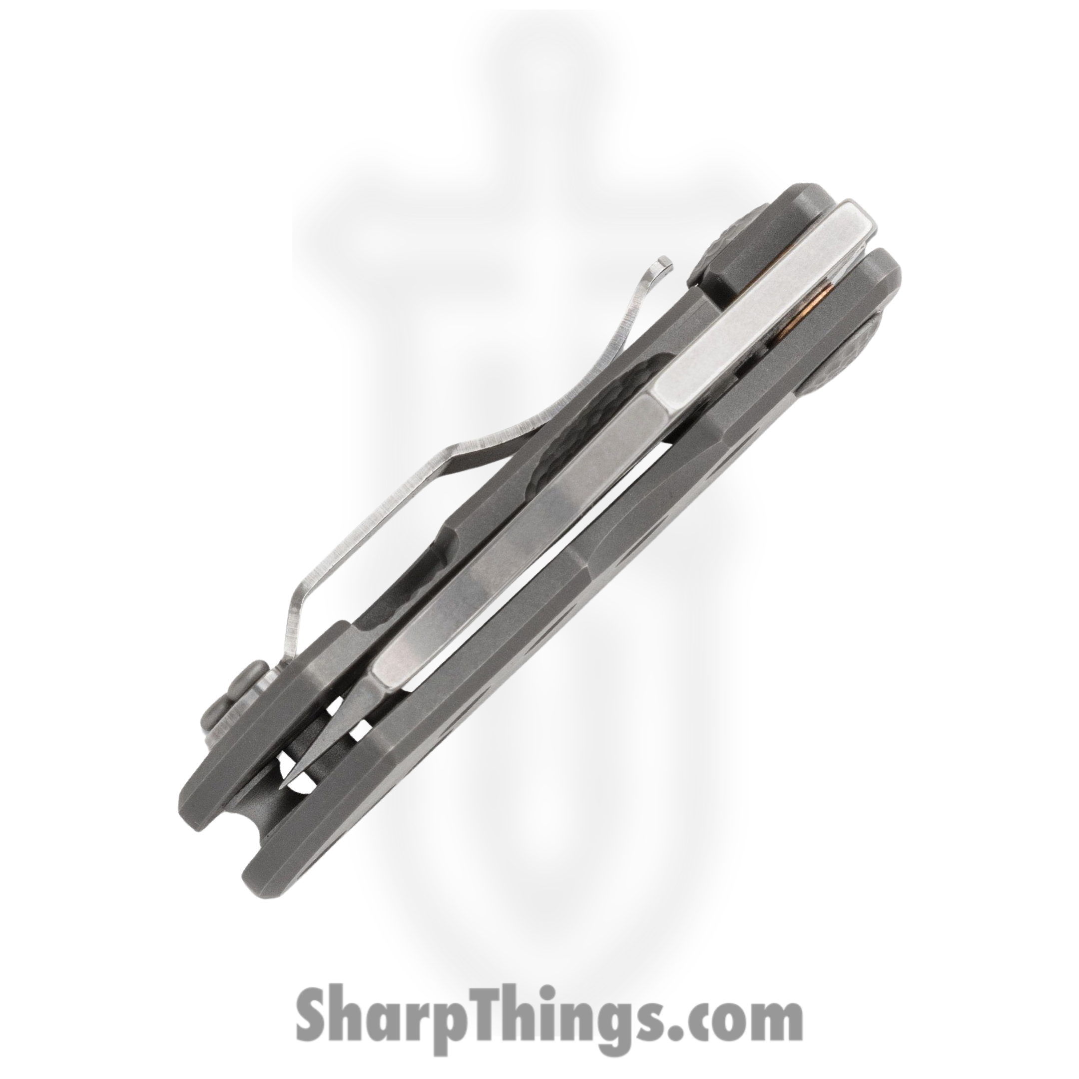 Spyderco - SC236TIP - McBee Framelock - Folding Knife - CTS-XHP Stonewash Wharncliffe - Titanium - Gray - Image 4