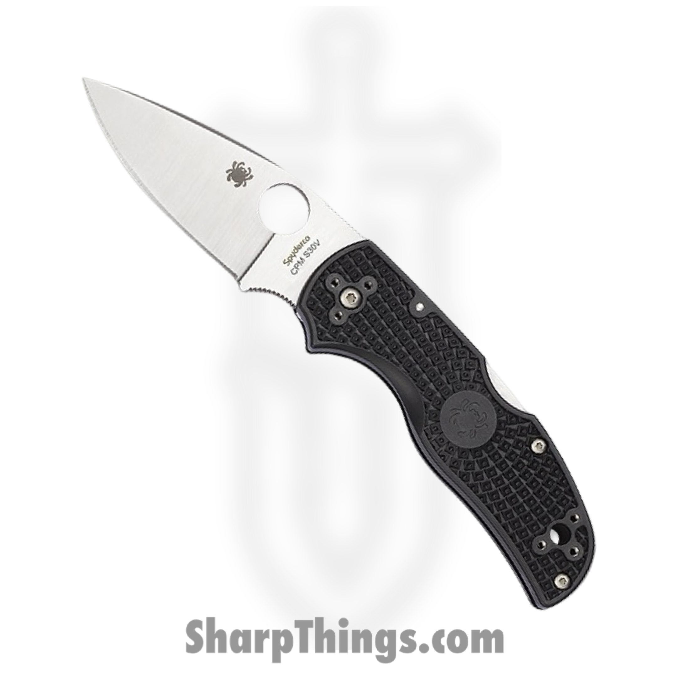 Spyderco - SC41PBK5 - Native 5 - Folding Knife - S30V Satin Drop Point - FRN - Black
