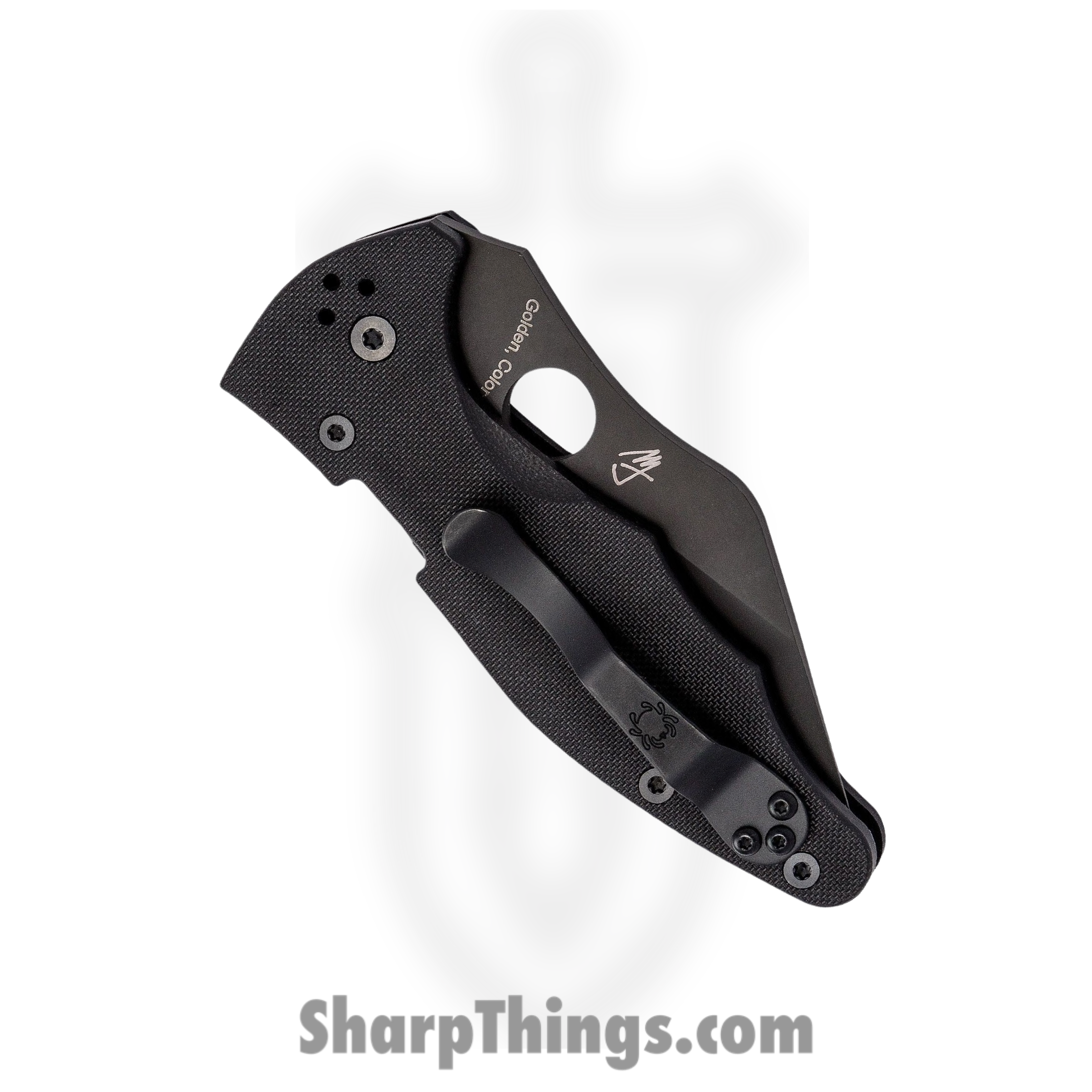 Spyderco - SC85GPBBK2 - Yojimbo 2 - Folding Knife - CPM-S30V DLC Wharncliffe - G10 - Black - Image 3