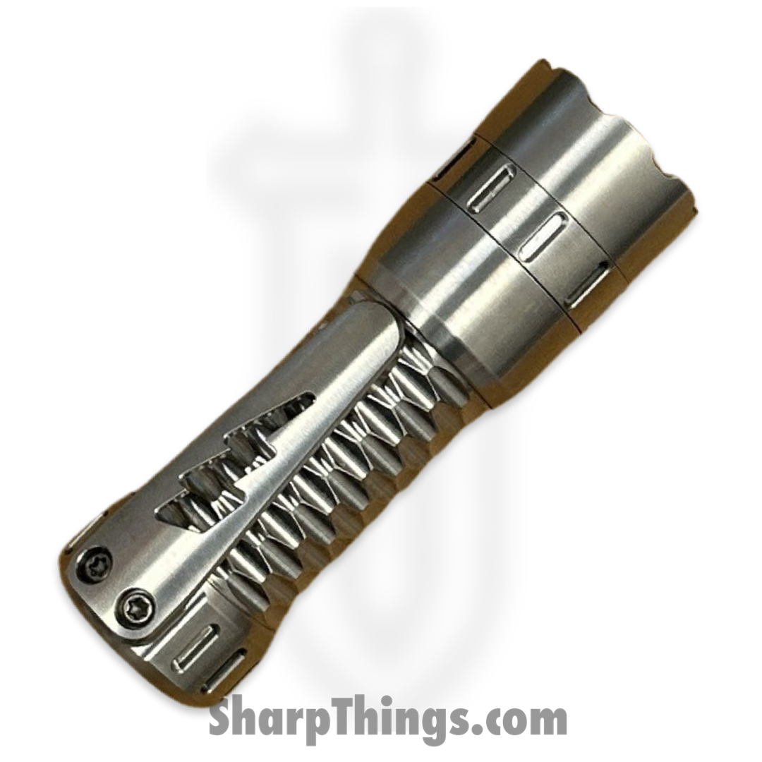 Something Obscene Co. - SO-Flash-Sat - Obscene Titanium Flashlight - Satin - Titanium
