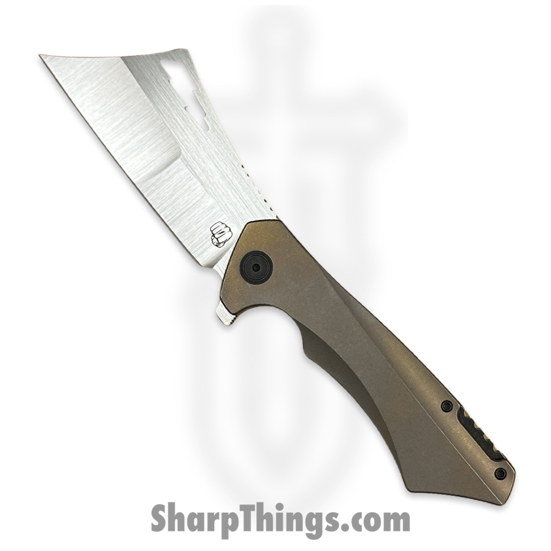 Something Obscene Co. - Nem4-Sat-Brz - Nemley V4 - CPM 20CV Satin Cleaver - Titanium - Bronze