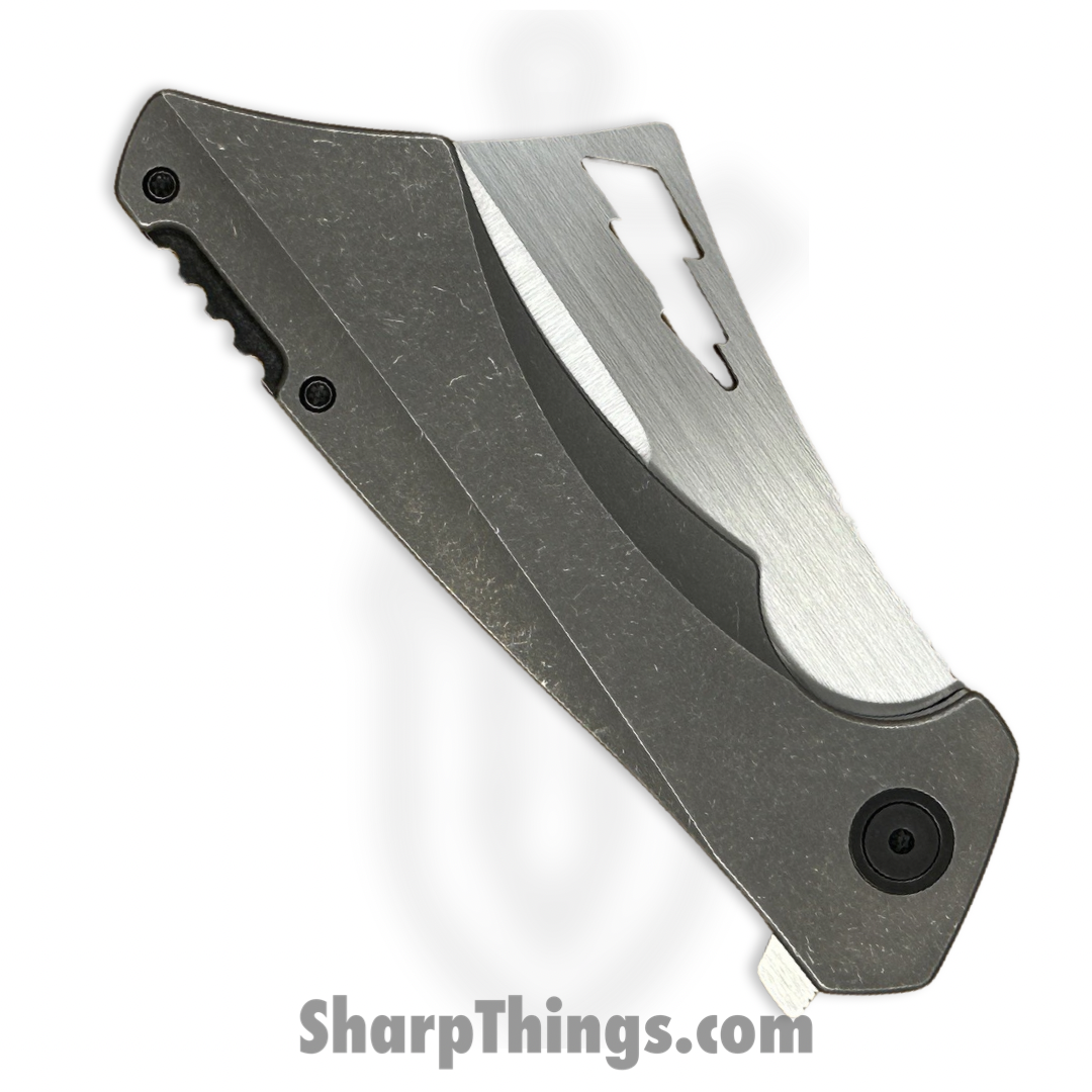 Something Obscene Co. - Nem4-Sa-Gent - Nemley V4 - CPM 20CV Satin Cleaver - Titanium - Grey - Image 3