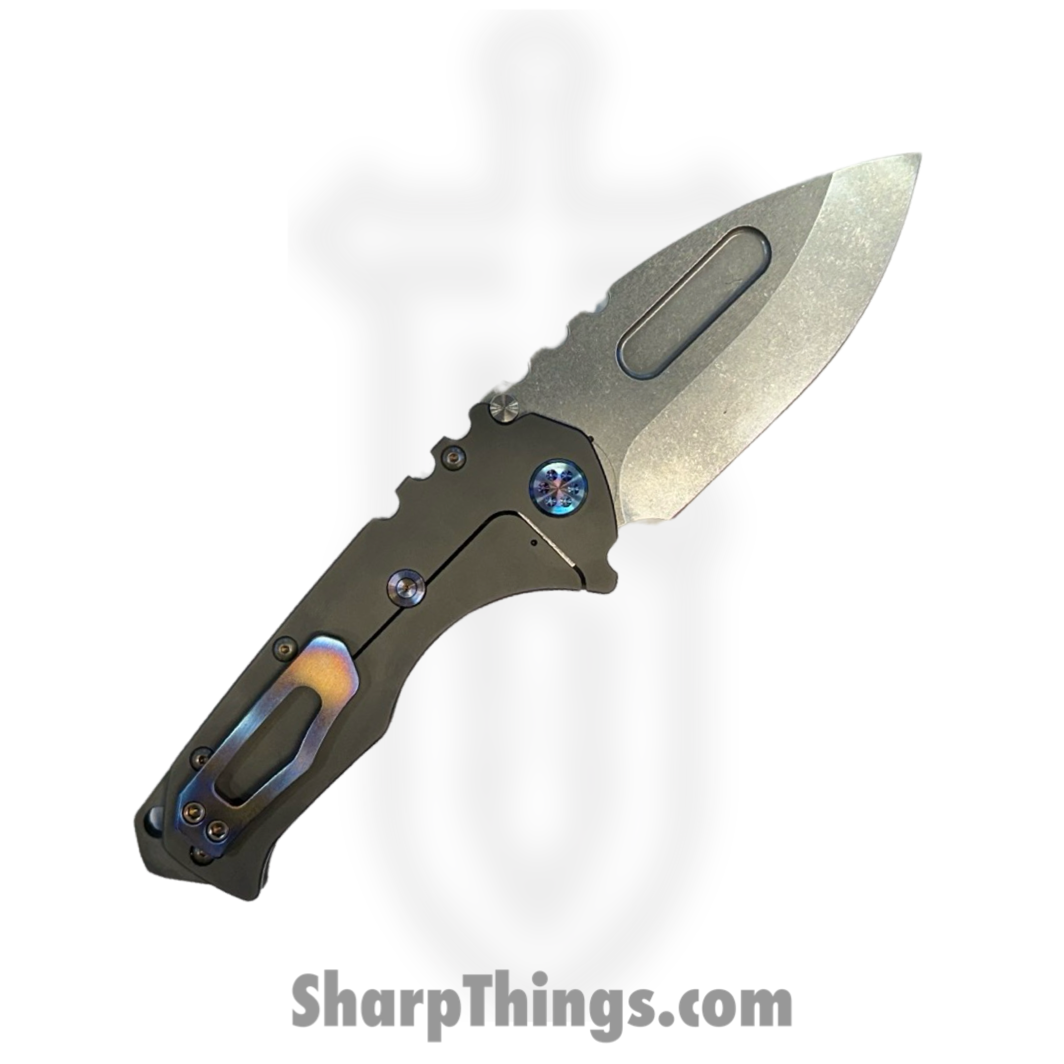 Medford Knife and Tool - 030724B - Prae "T" - Folding Knife - S45VN Tumbled Drop Point - Titanium - Black - Image 2