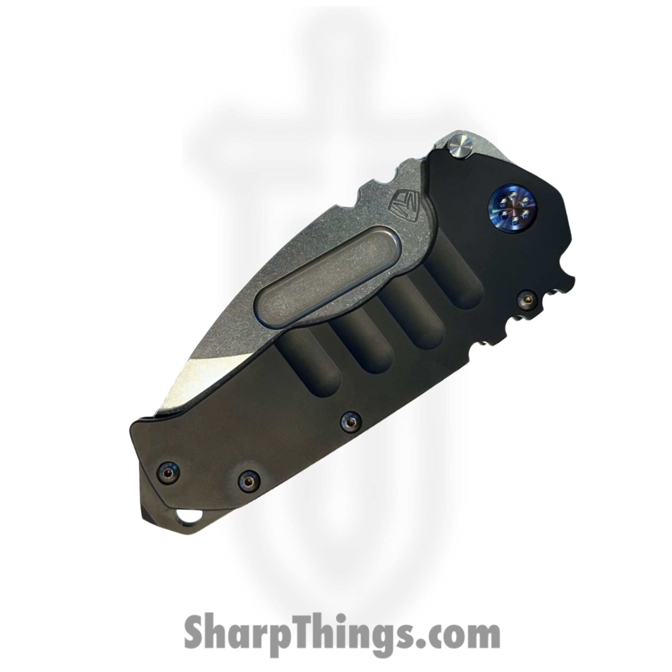 Medford Knife and Tool - 030724B - Prae "T" - Folding Knife - S45VN Tumbled Drop Point - Titanium - Black - Image 3