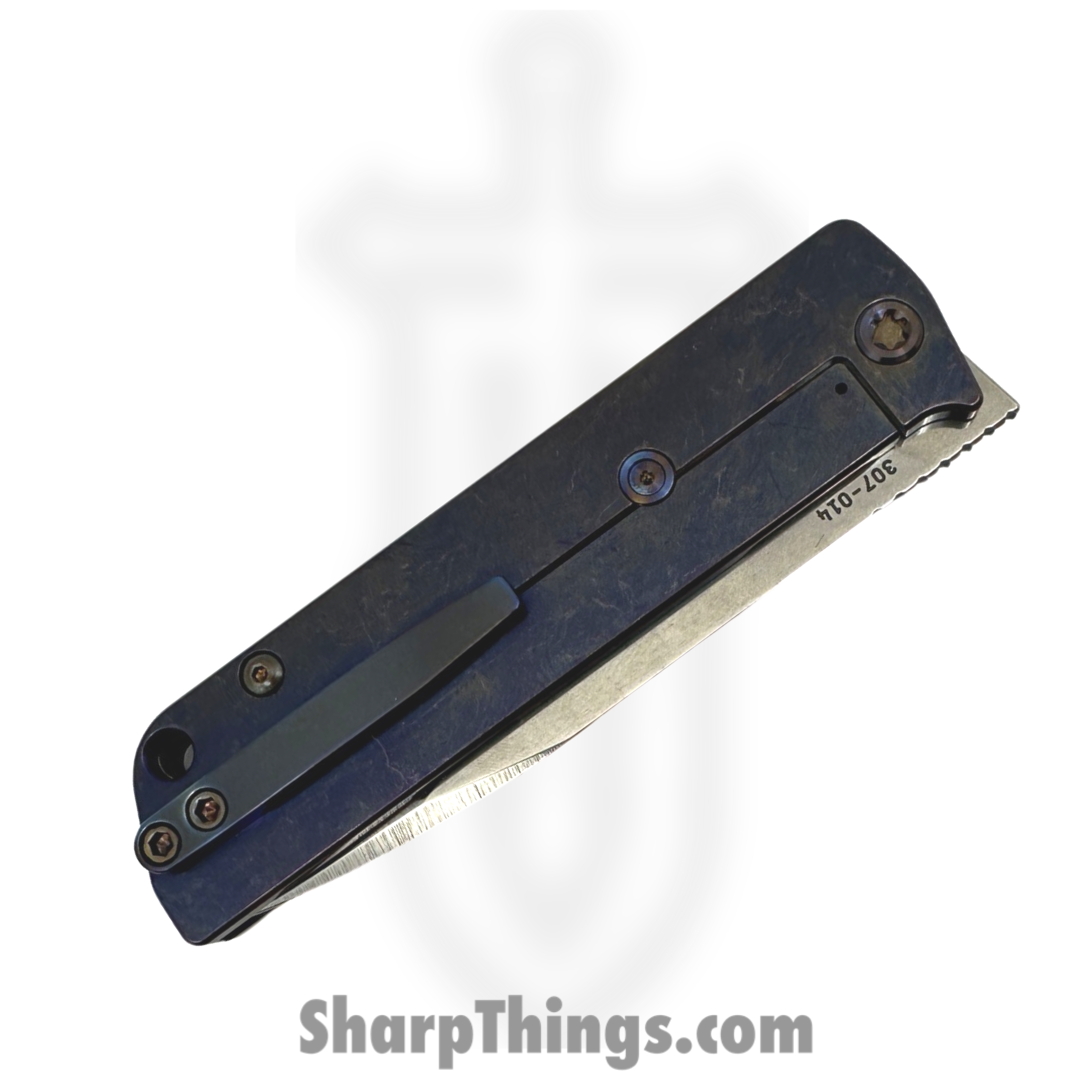 Medford Knife and Tool - 030824A - The Antik - Folding Knife - S45VN Tumbled Drop Point - Titanium PenAno "Fish Scale" - Violet - Image 5