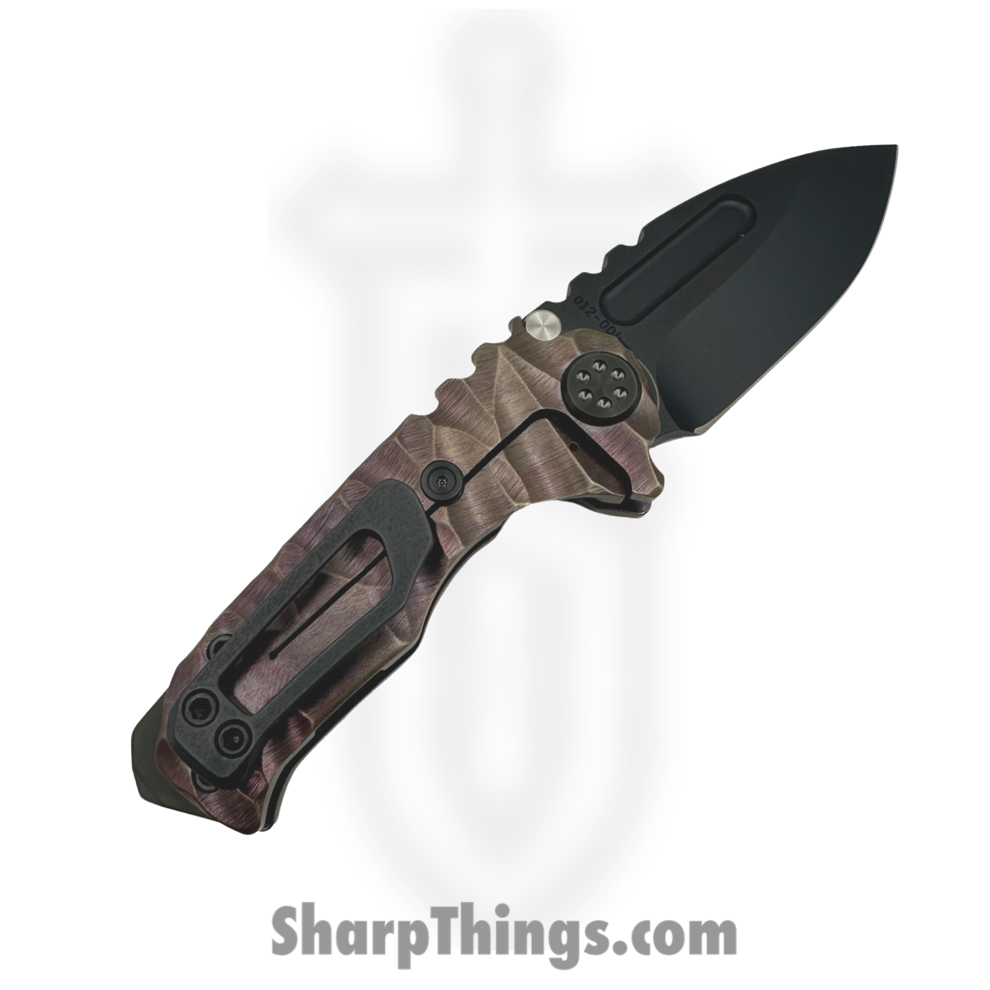 Medford Knife and Tool - 030824E - Micro Ti - Folding Knife - S35VN PVD Drop Point - Titanium "Predator" - Rose - Image 2