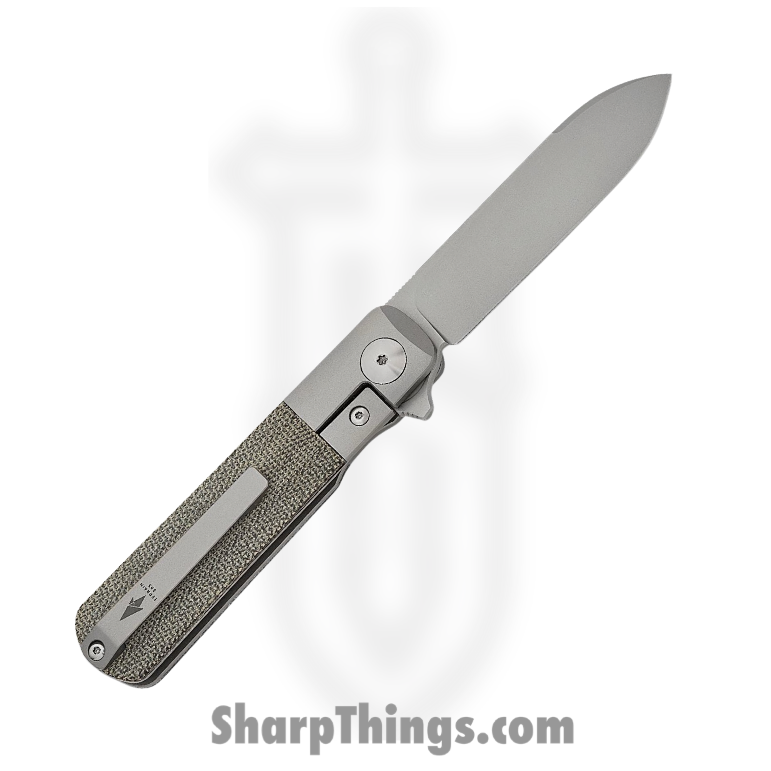 Terrain 365 - 10713 - Otter Flip ATB - Folding Knife - Terravantium™ Dendritic Cobalt Matte Spear Point - Canvas Micarta - Black - Image 2