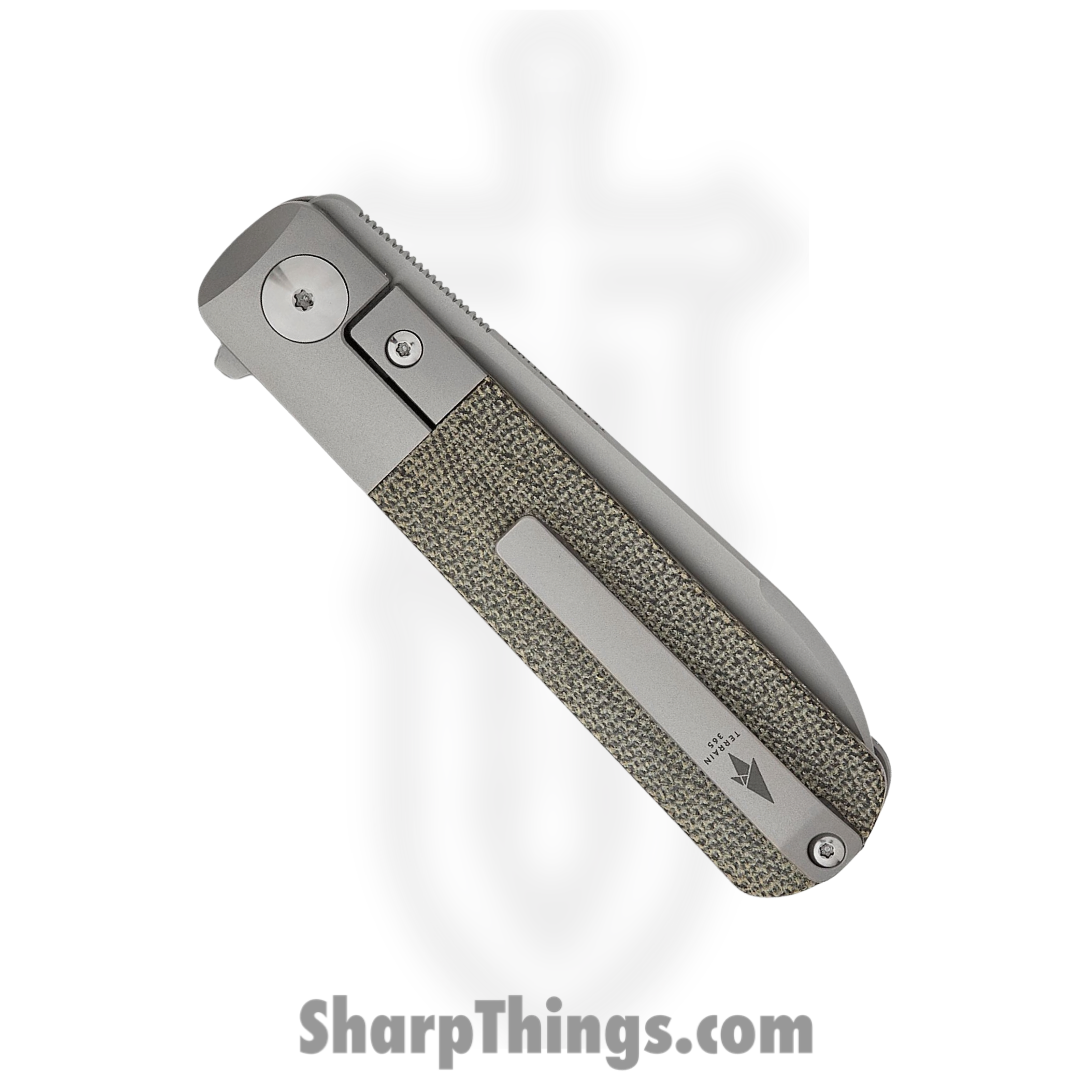 Terrain 365 - 10713 - Otter Flip ATB - Folding Knife - Terravantium™ Dendritic Cobalt Matte Spear Point - Canvas Micarta - Black - Image 4