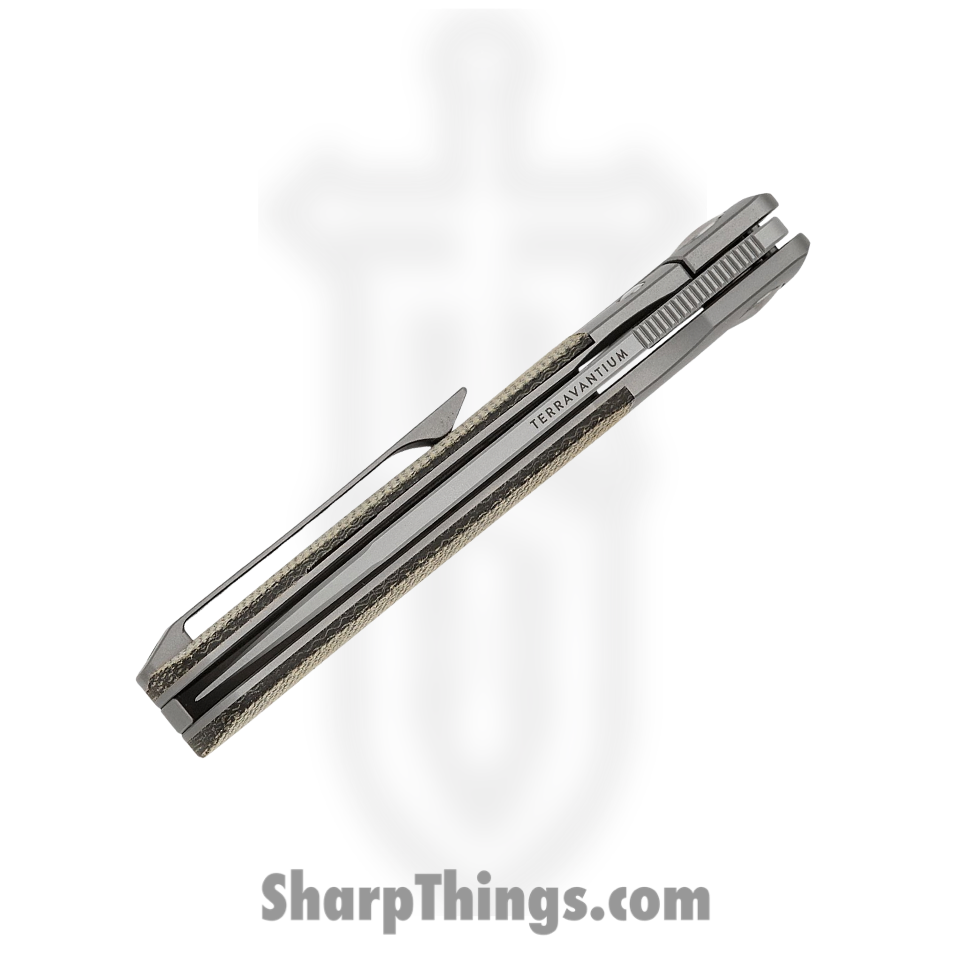 Terrain 365 - 10713 - Otter Flip ATB - Folding Knife - Terravantium™ Dendritic Cobalt Matte Spear Point - Canvas Micarta - Black - Image 5