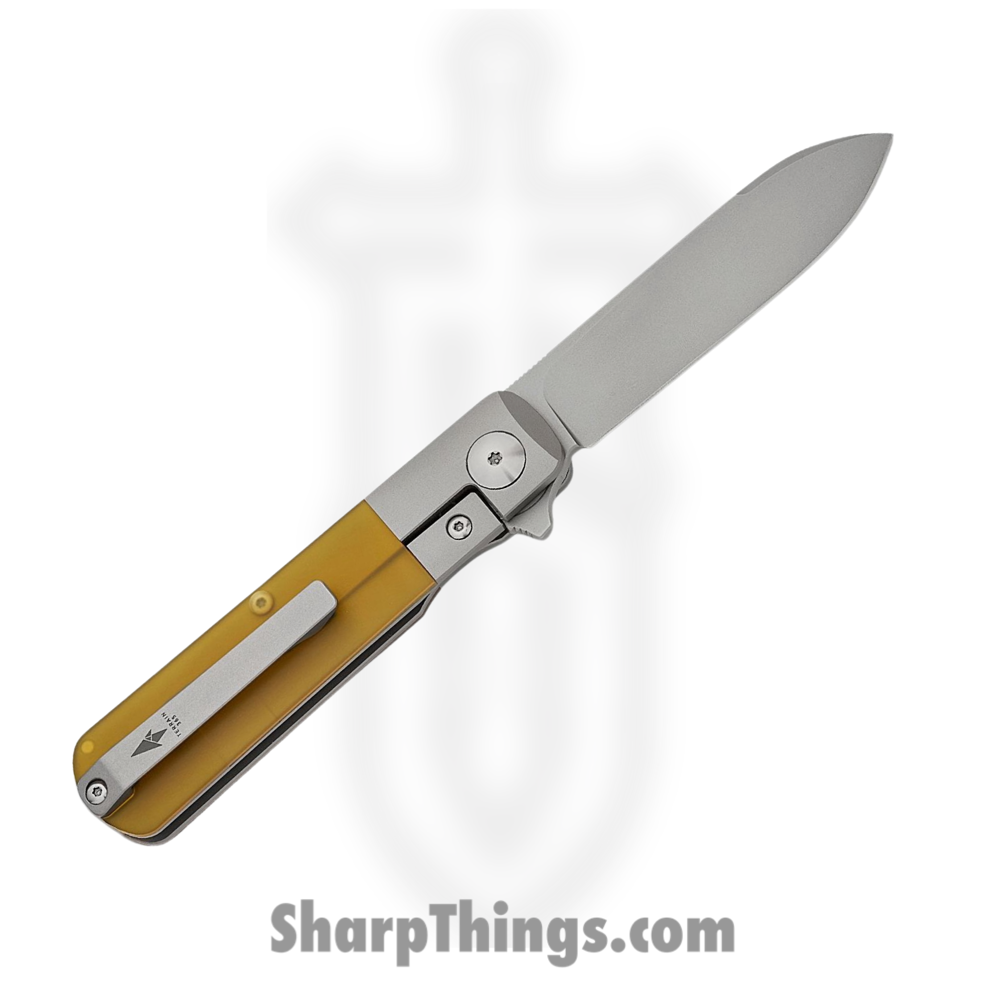 Terrain 365 - 10715 - Otter Flip ATB - Folding Knife - Terravantium™ Dendritic Cobalt Matte Spear Point - Ultem - Amber - Image 2