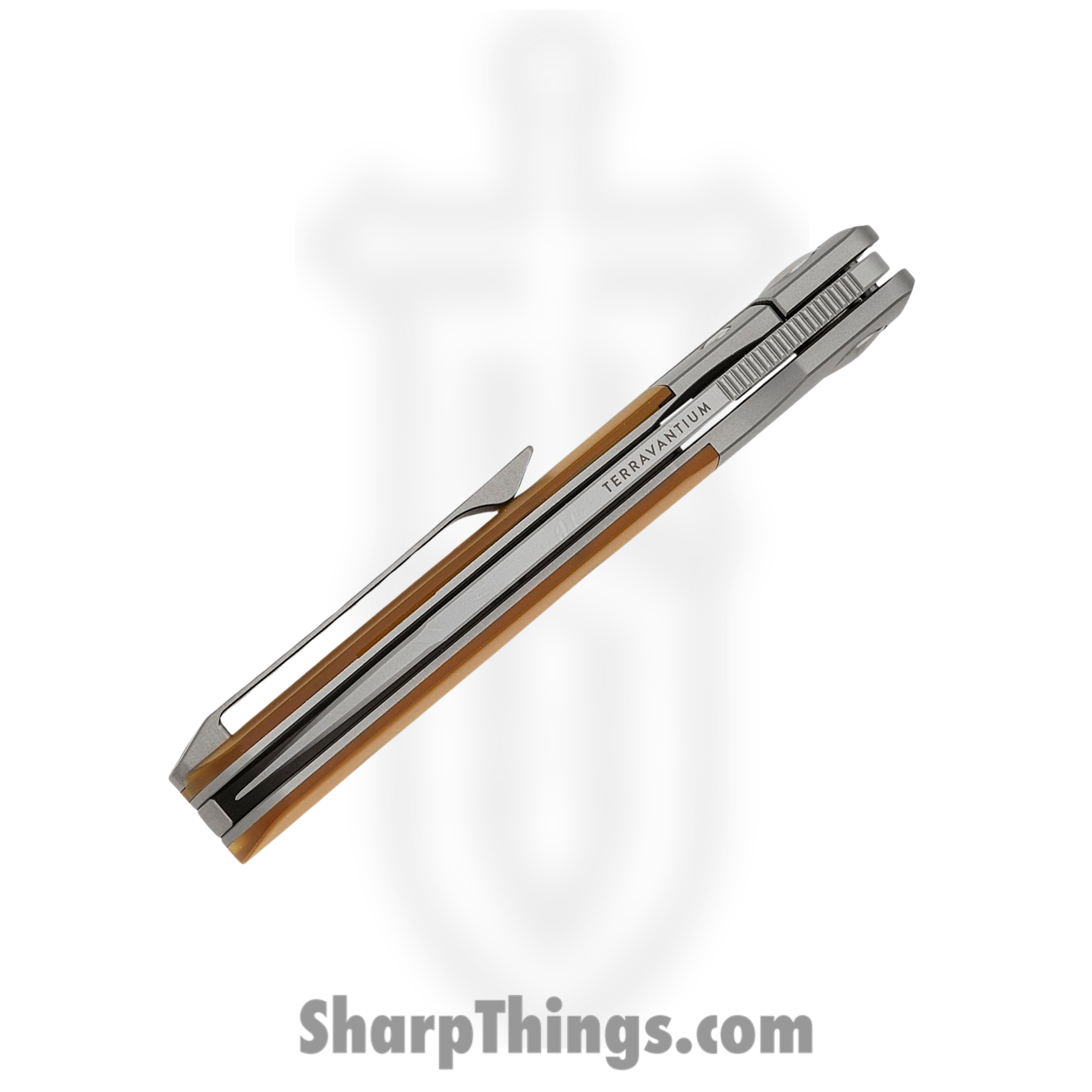 Terrain 365 - 10715 - Otter Flip ATB - Folding Knife - Terravantium™ Dendritic Cobalt Matte Spear Point - Ultem - Amber - Image 5