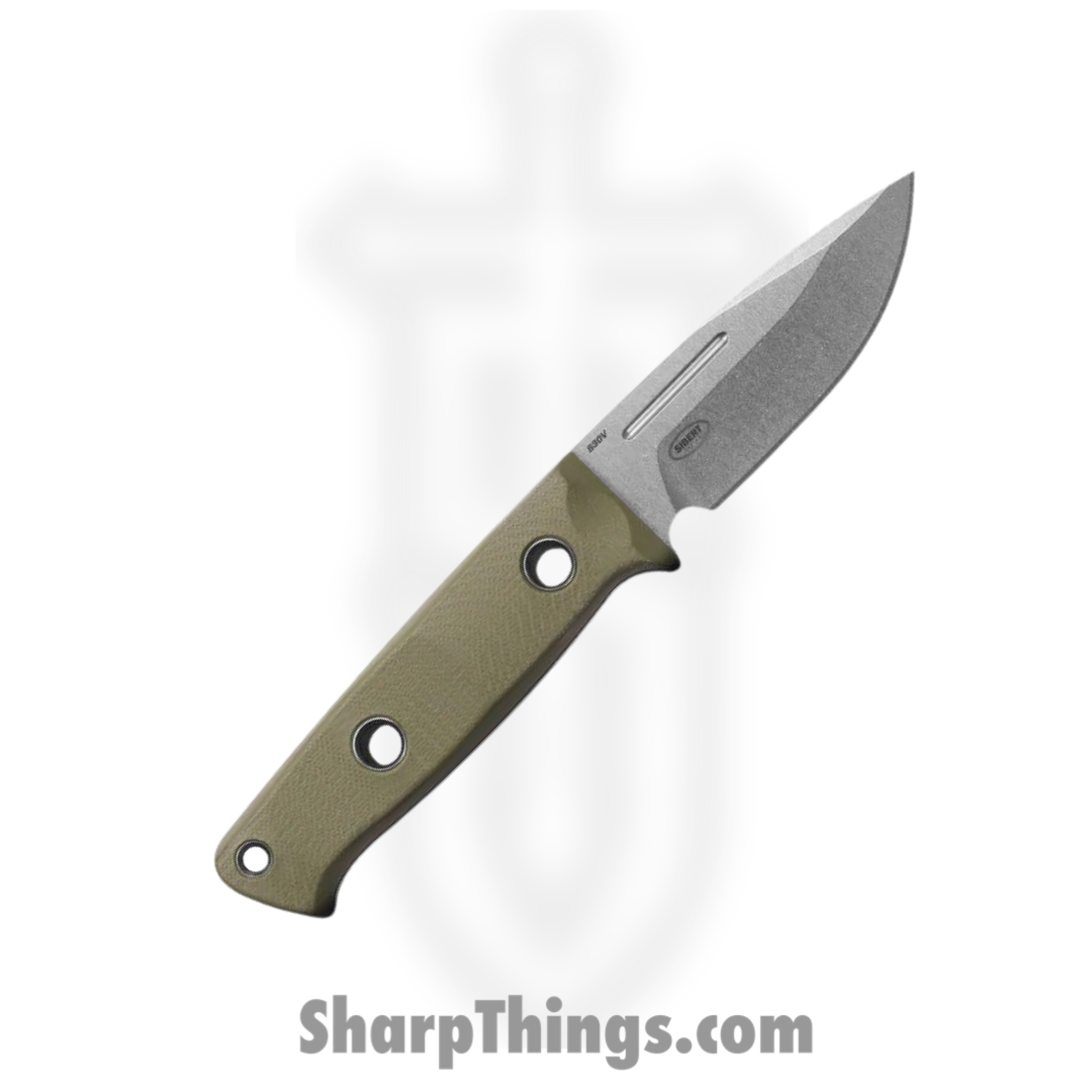 Benchmade - 165-1 - Mini Bushcrafter - Fixed Blade Knife - S30V Satin Drop Point - G10 - Green - Image 4