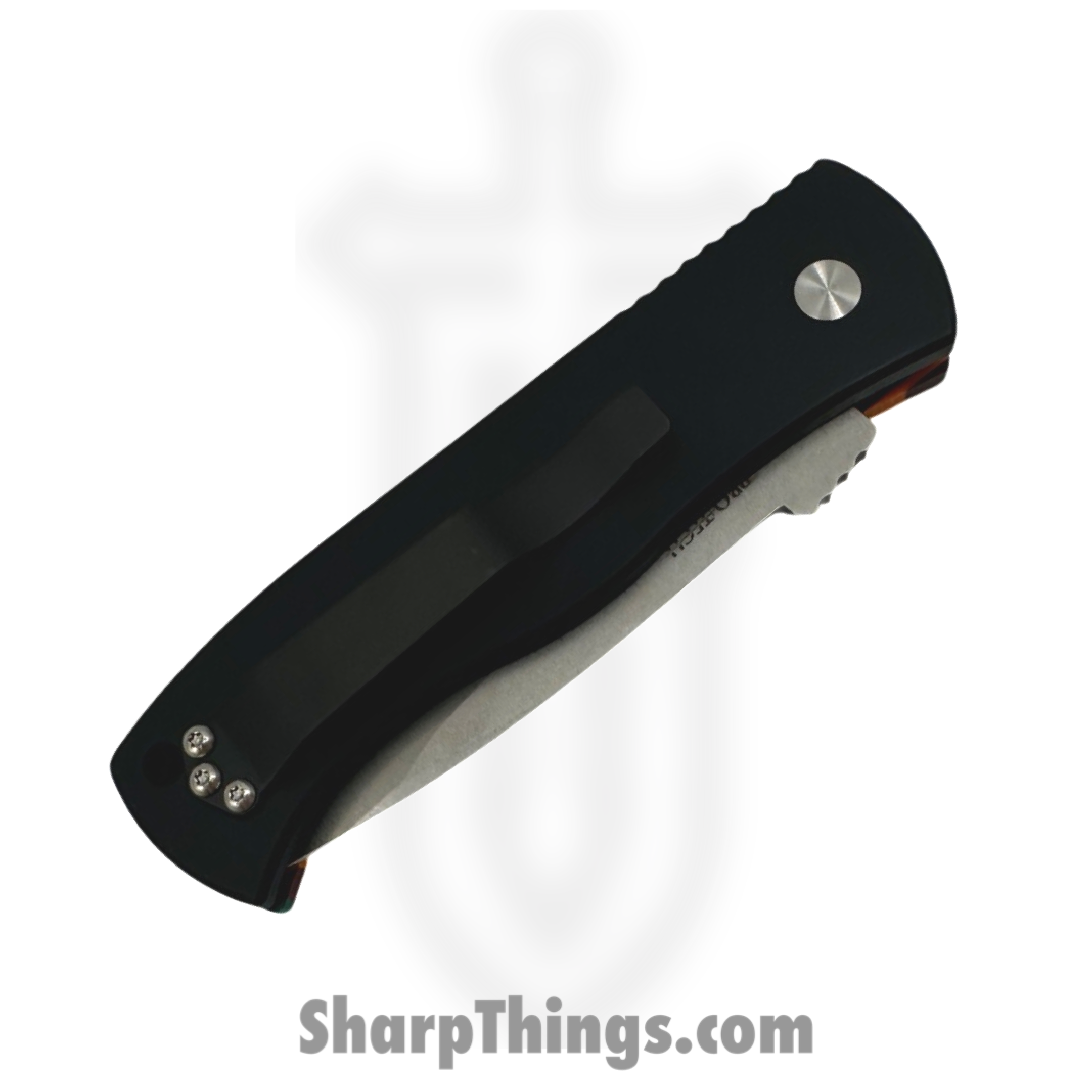 ProTech - 2024TXEC71 - Emerson CQC7 - Automatic Knife - CPM-20CV Stonewash Spear Point - Micarta Aluminum - Black Blue Brown - Image 3