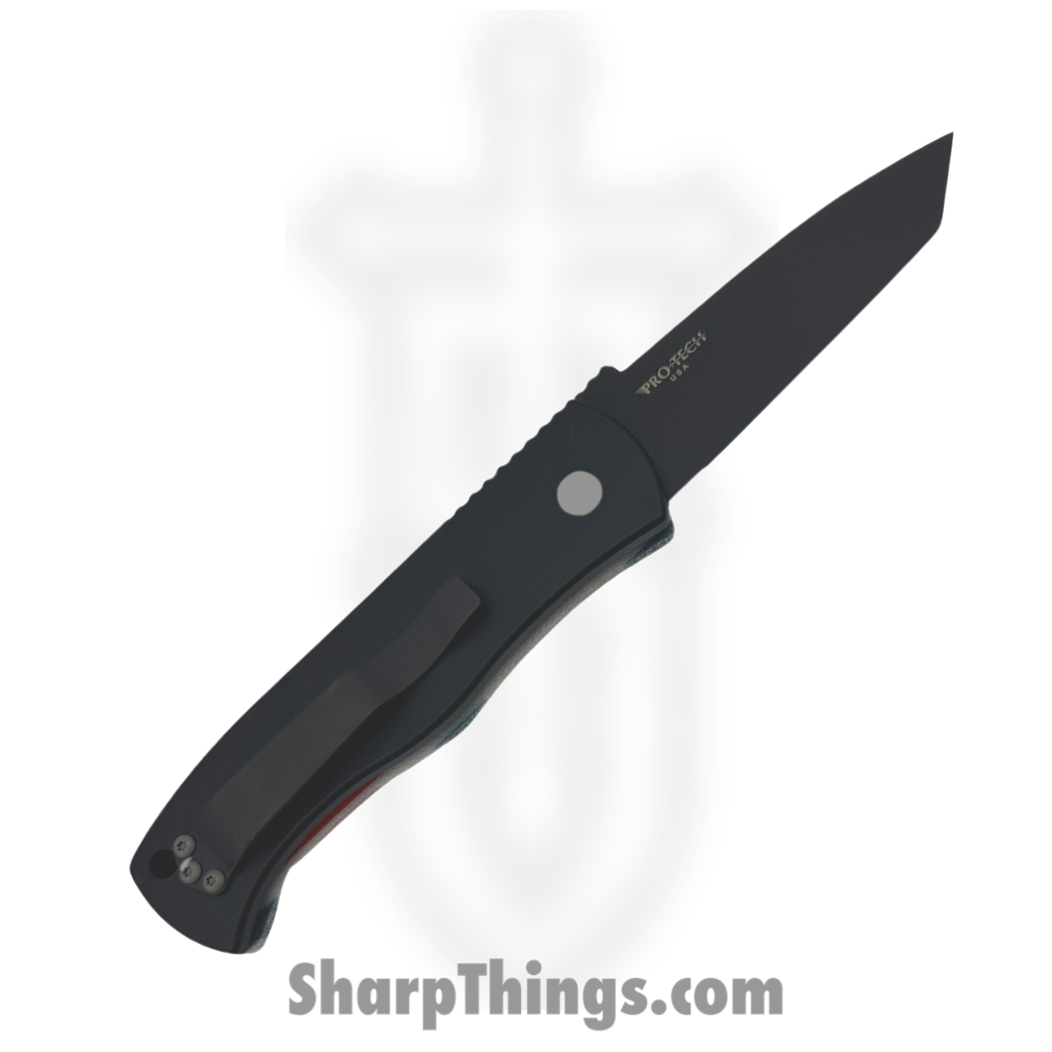 ProTech - 2024TXEC75 - Emerson CQC7 - Automatic Knife - 154CM DLC Tanto - Micarta Aluminum - Multi Striped - Image 2