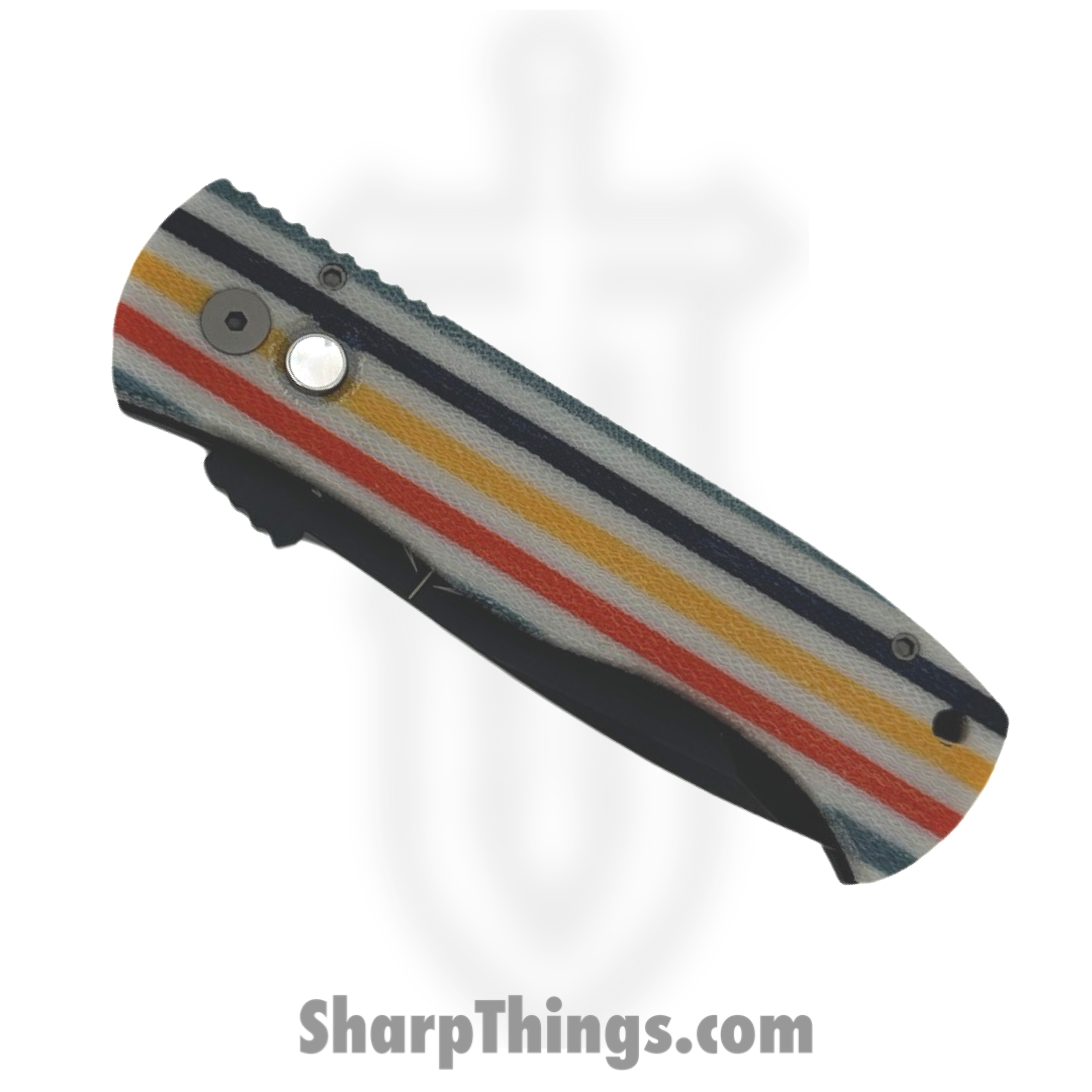 ProTech - 2024TXEC75 - Emerson CQC7 - Automatic Knife - 154CM DLC Tanto - Micarta Aluminum - Multi Striped - Image 3