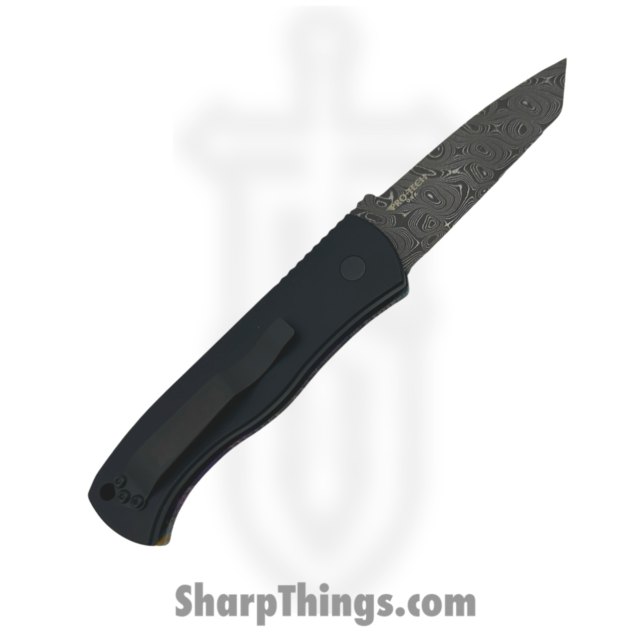 ProTech - 2024TXEMD - Emerson CQC7 - Automatic Knife - Damascus Tanto - Micarta Aluminum - Multi - Image 2