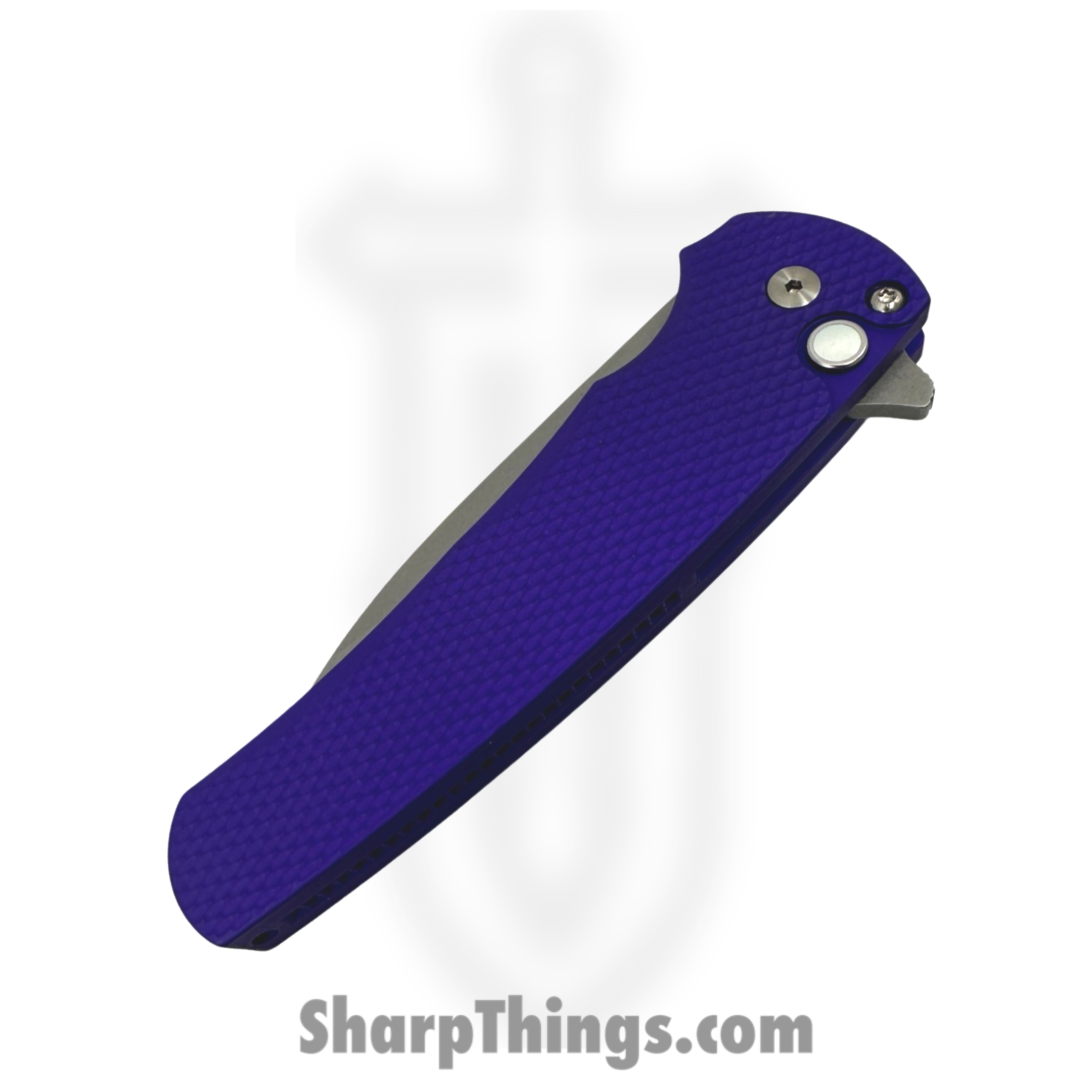 ProTech - 2024TXMA - Texas Malibu - Folding Knife - Magnacut Stonewash Wharncliffe - Aluminum - Purple - Image 4