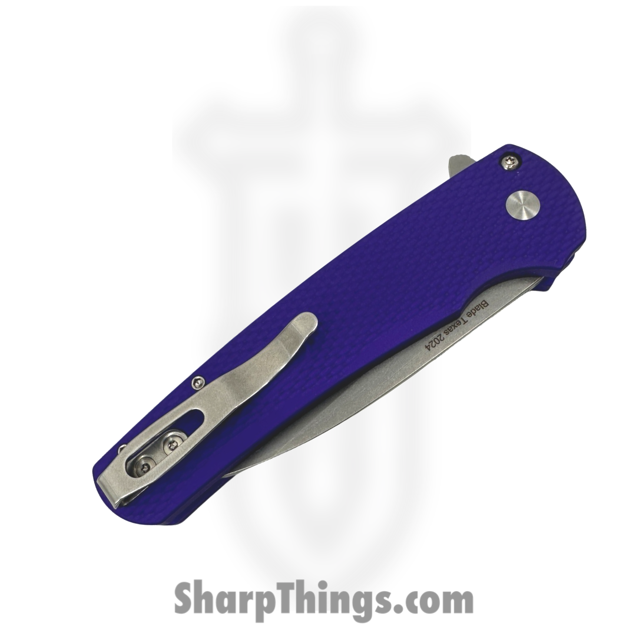 ProTech - 2024TXMA - Texas Malibu - Folding Knife - Magnacut Stonewash Wharncliffe - Aluminum - Purple - Image 5