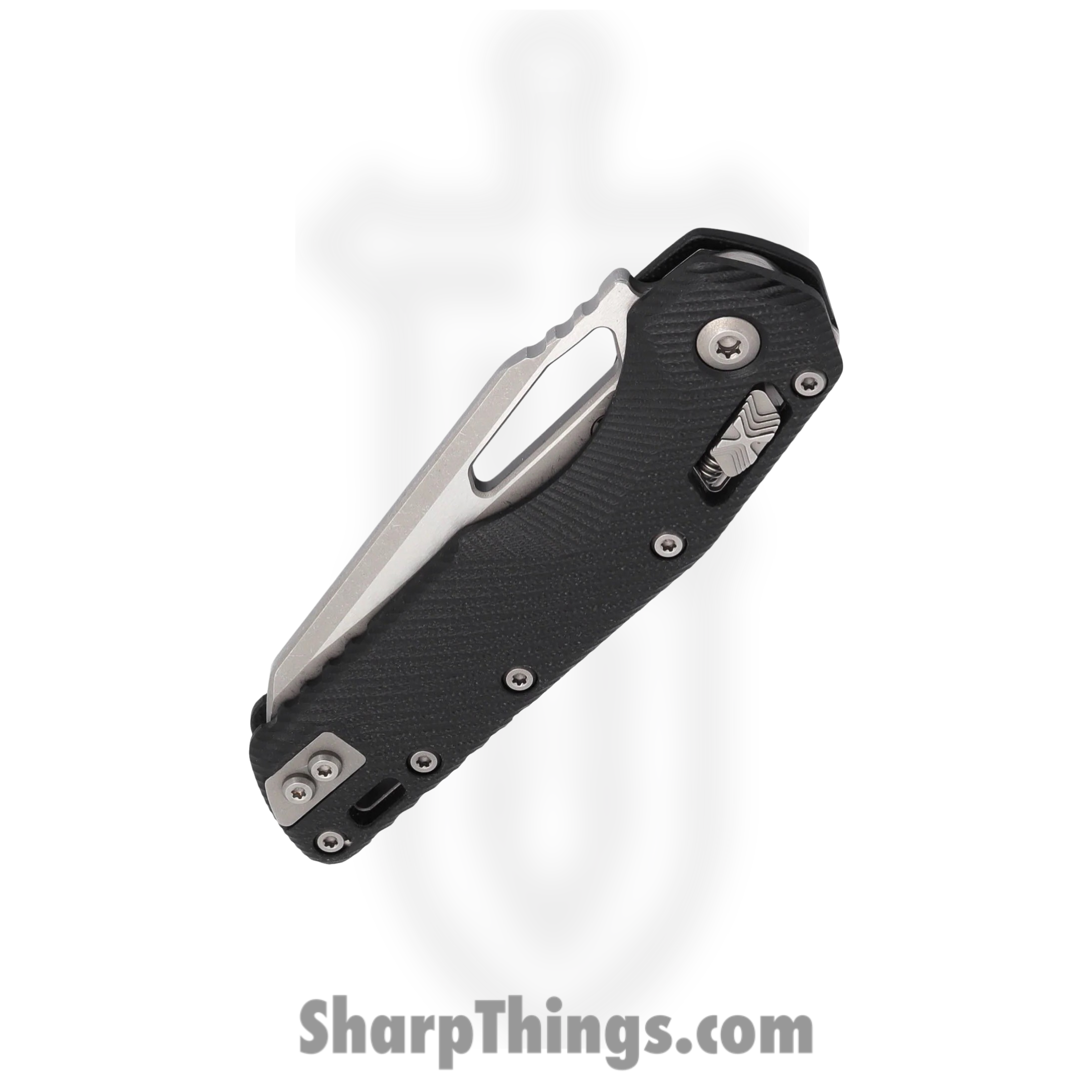 Microtech - 210-10APFLGTBK - MSI Ram Lock - Folding Knife - M390 Apocalyptic Reverse Tanto - Fluted G10 - Black - Image 3