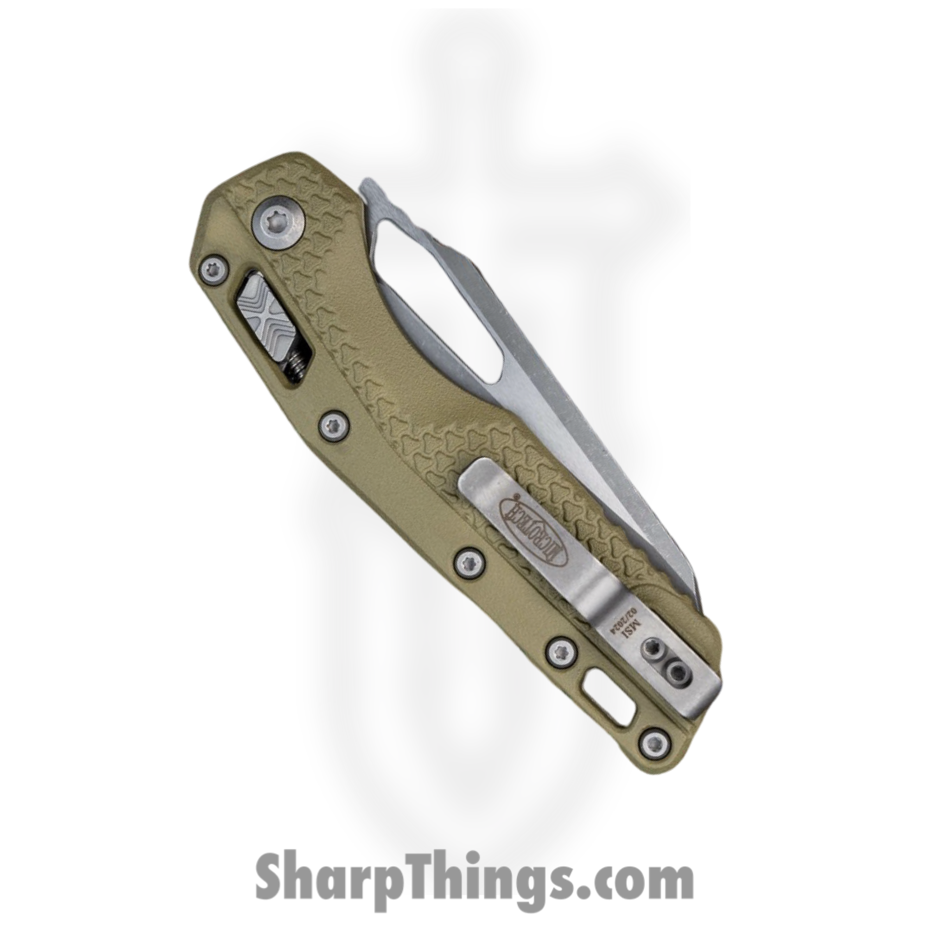 Microtech - 210T-11APPMOD - MSI® RAM-LOK Tri-Grip - Folding Knife - M390MK Apocalyptic Reverse Tanto - Injection Molded Polymer - OD Green - Image 4