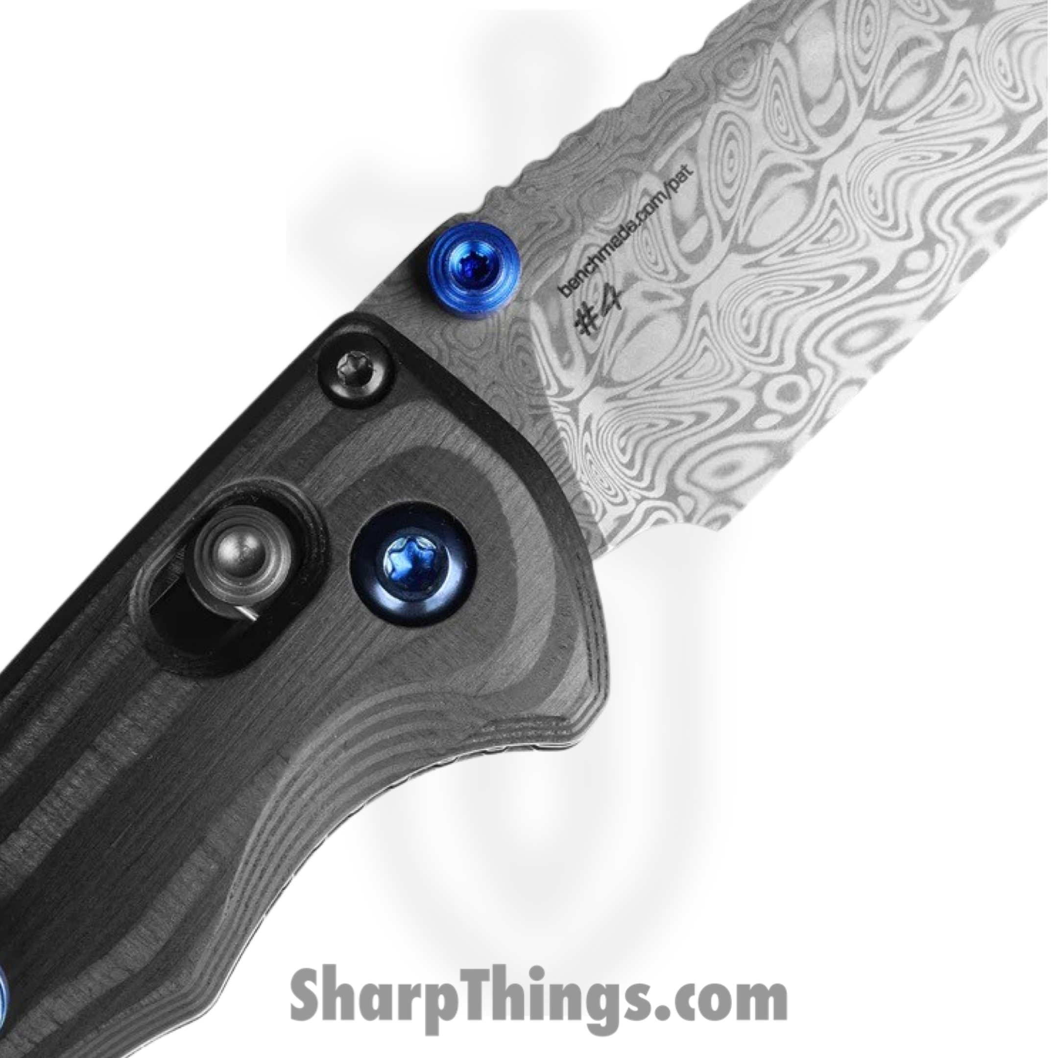 Benchmade - 290-241 - Gold Class Full Immunity - Folding Knife - Ægir Damasteel Wharncliffe - Carbon Fiber - Woodgrain - Image 4