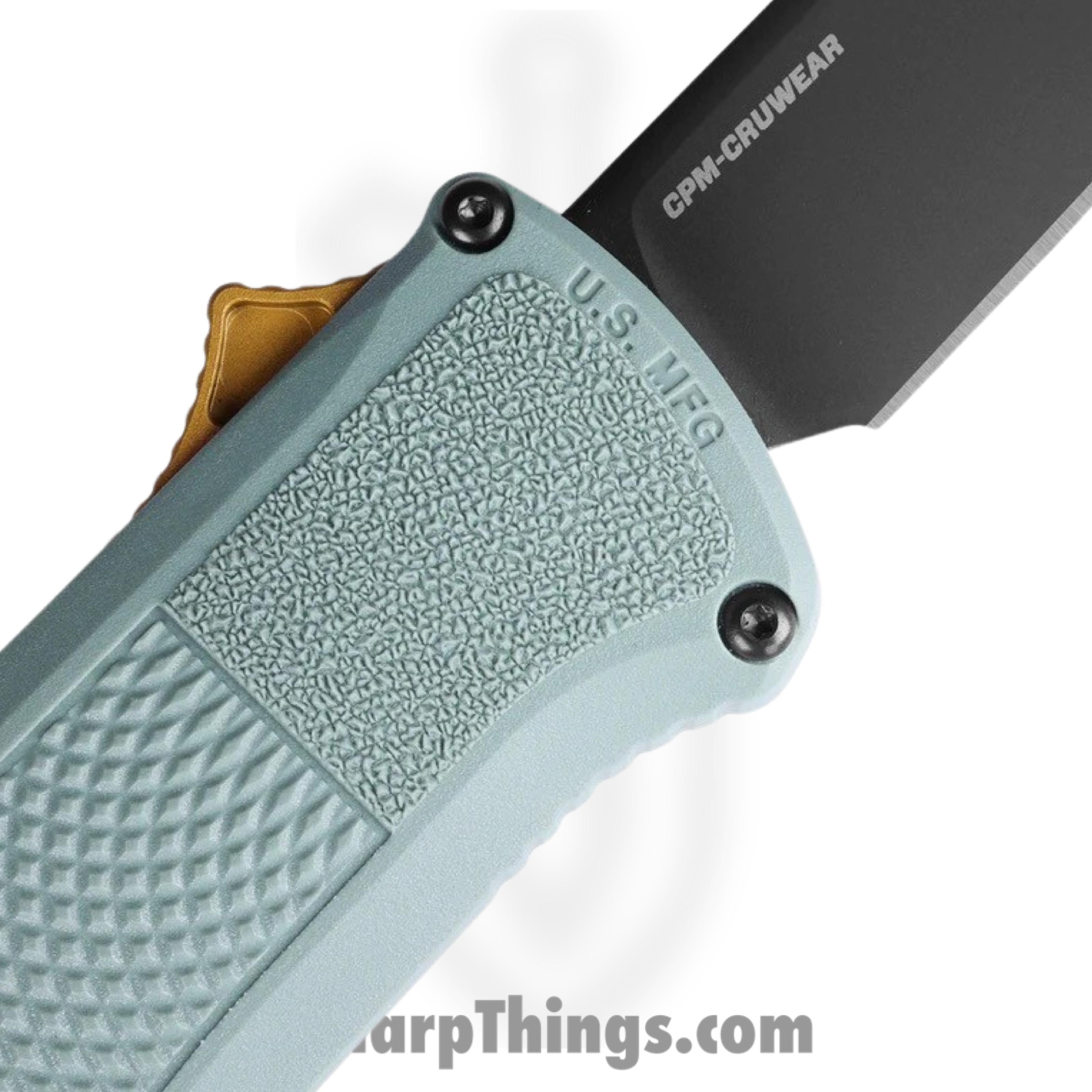 Benchmade - 5370BK-07 - Shootout - OTF Auto - CPM CruWear DLC Tanto - Grivory - Sage Green - Image 4