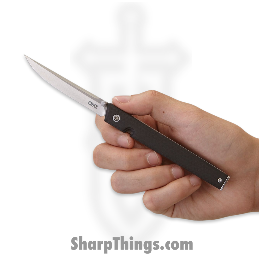 CRKT - 7096 - CEO Thumbstud - Folding Knife - 8Cr13MoV Satin Drop Point - Glass-Reinforced Nylon - Black - Image 4