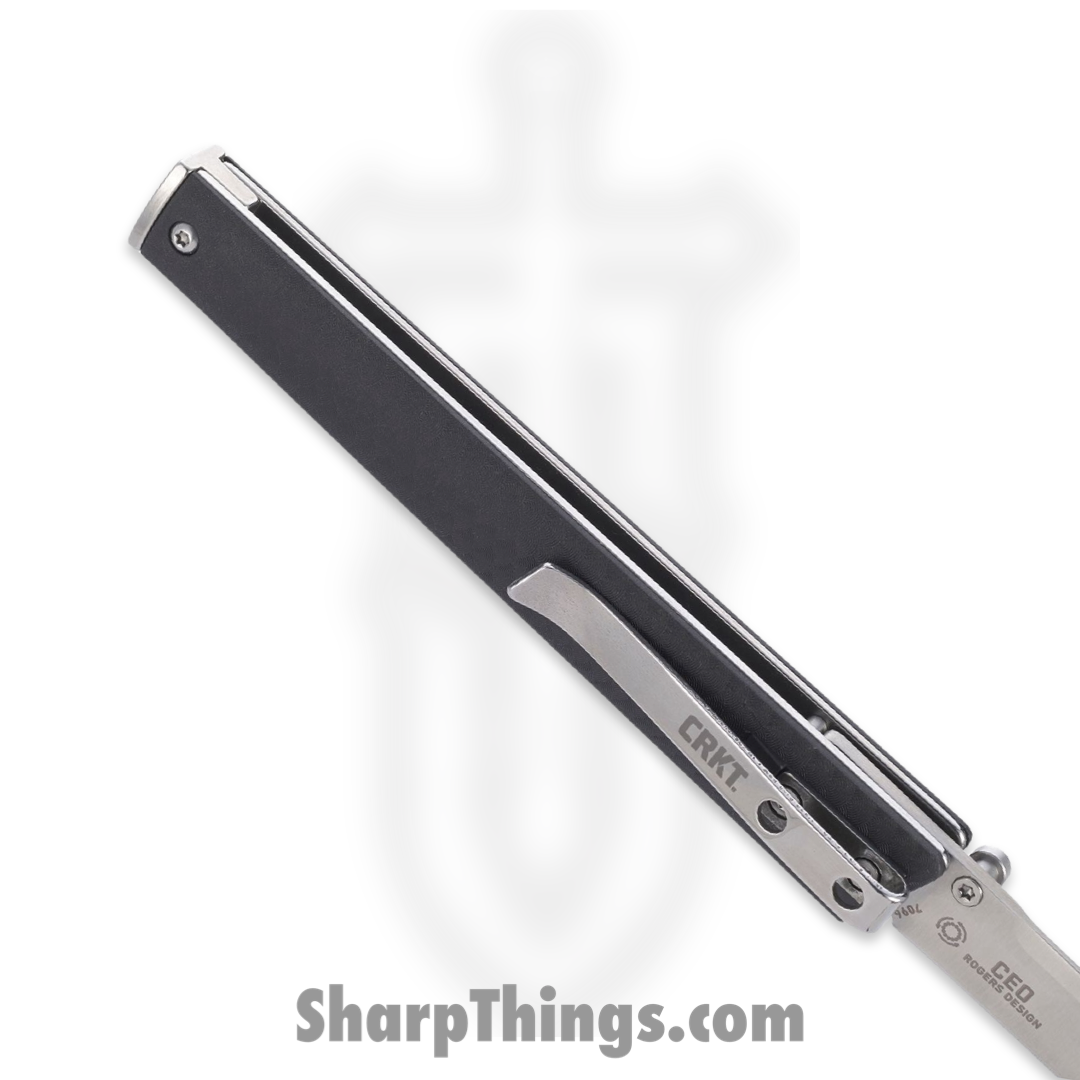 CRKT - 7096 - CEO Thumbstud - Folding Knife - 8Cr13MoV Satin Drop Point - Glass-Reinforced Nylon - Black - Image 8