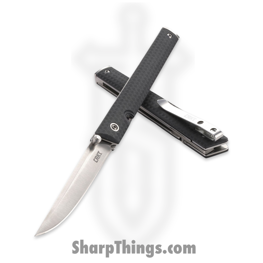 CRKT - 7096 - CEO Thumbstud - Folding Knife - 8Cr13MoV Satin Drop Point - Glass-Reinforced Nylon - Black - Image 5