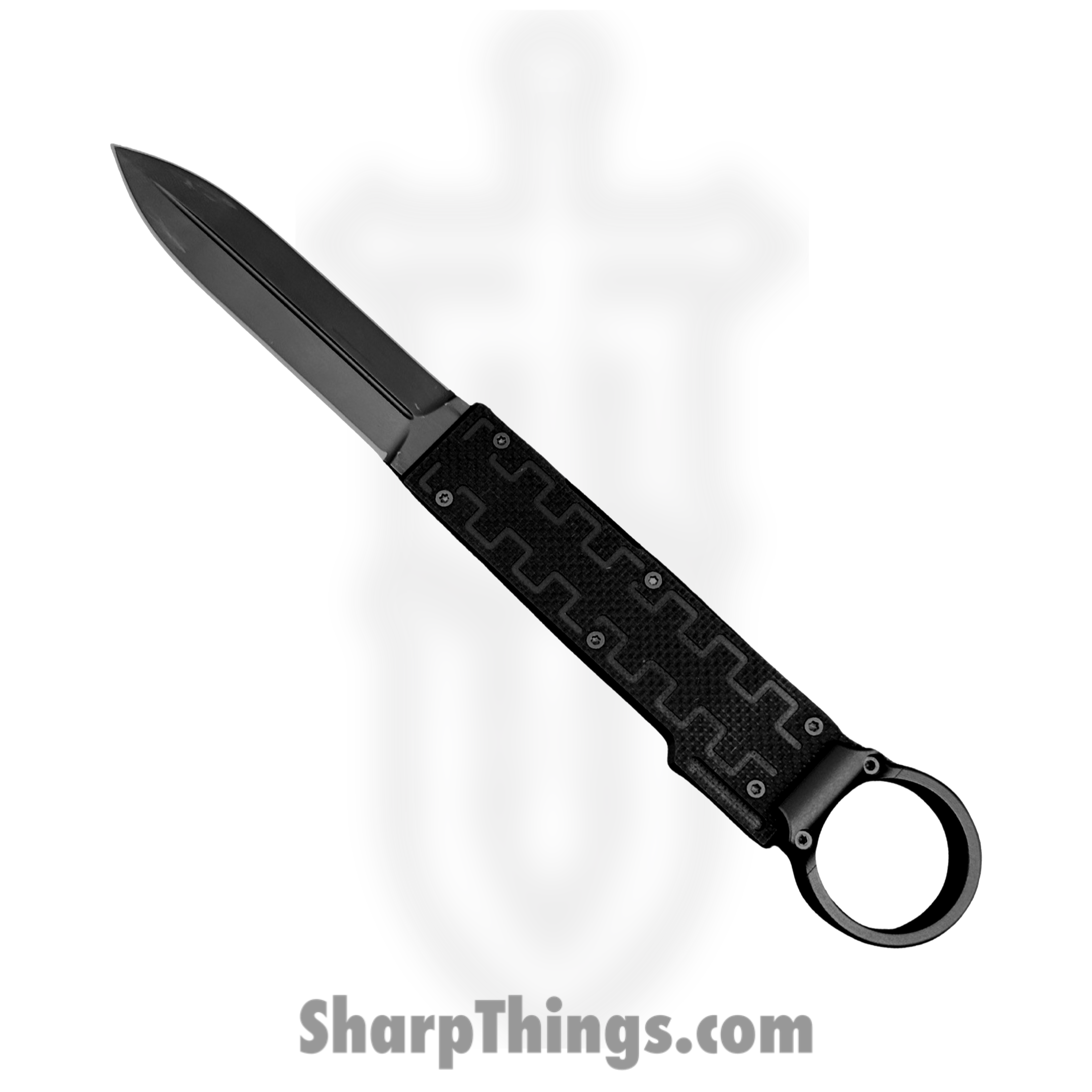 Elishewitz Studio - BB-DE-BKG10 - Black Box - Knife Other - 20CV Coated Dagger - 7075 Aluminum, G10 Scales - Black - Image 2