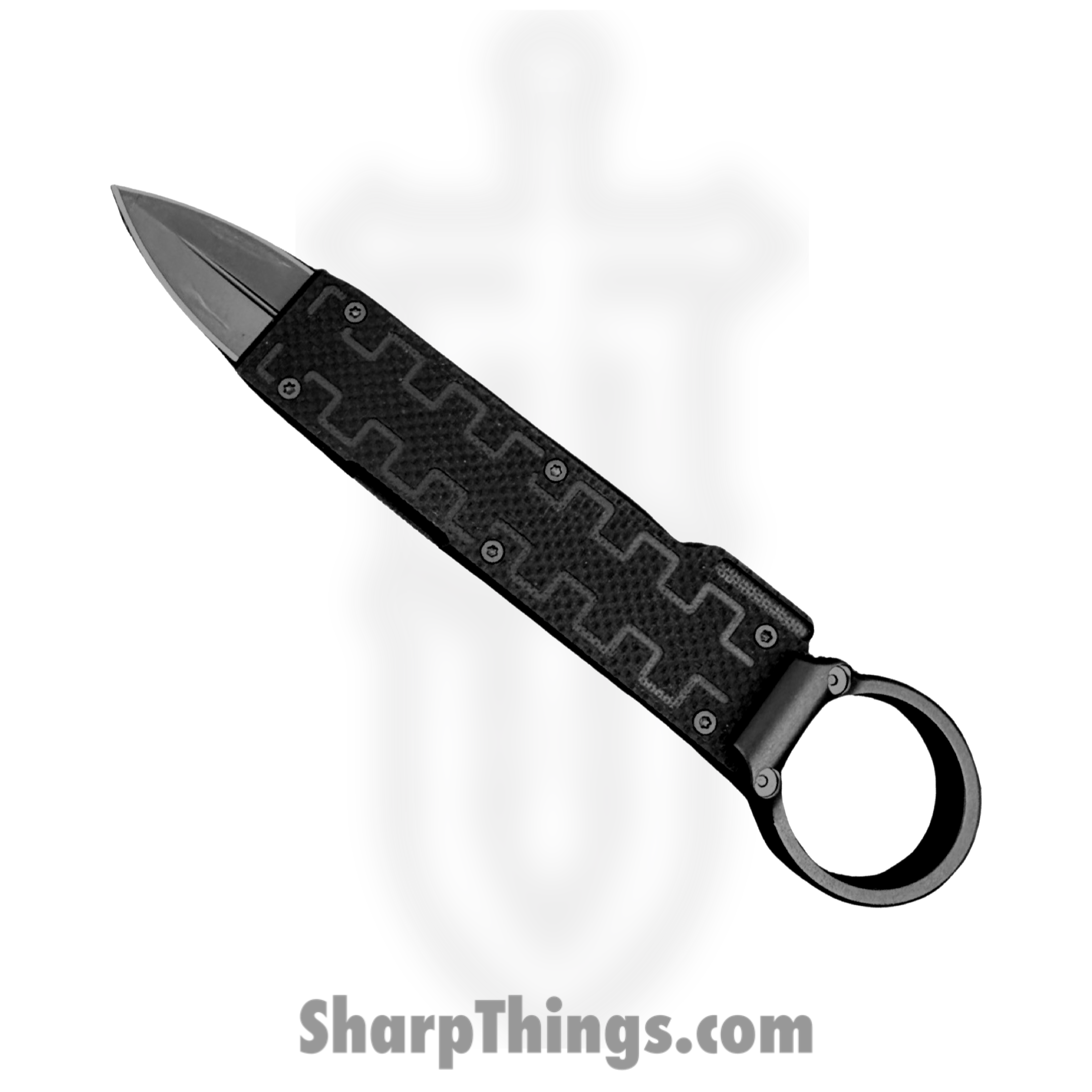 Elishewitz Studio - BB-DE-BKG10 - Black Box - Knife Other - 20CV Coated Dagger - 7075 Aluminum, G10 Scales - Black - Image 3