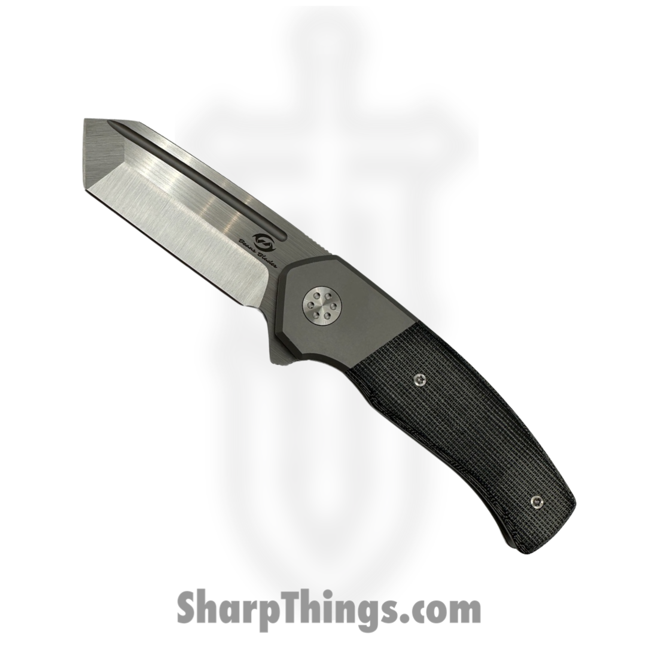 Beans Blades - BB-MWF-M-BK - Mini Warrior - Folding Knife - M390 Satin Tanto - Micarta - Black