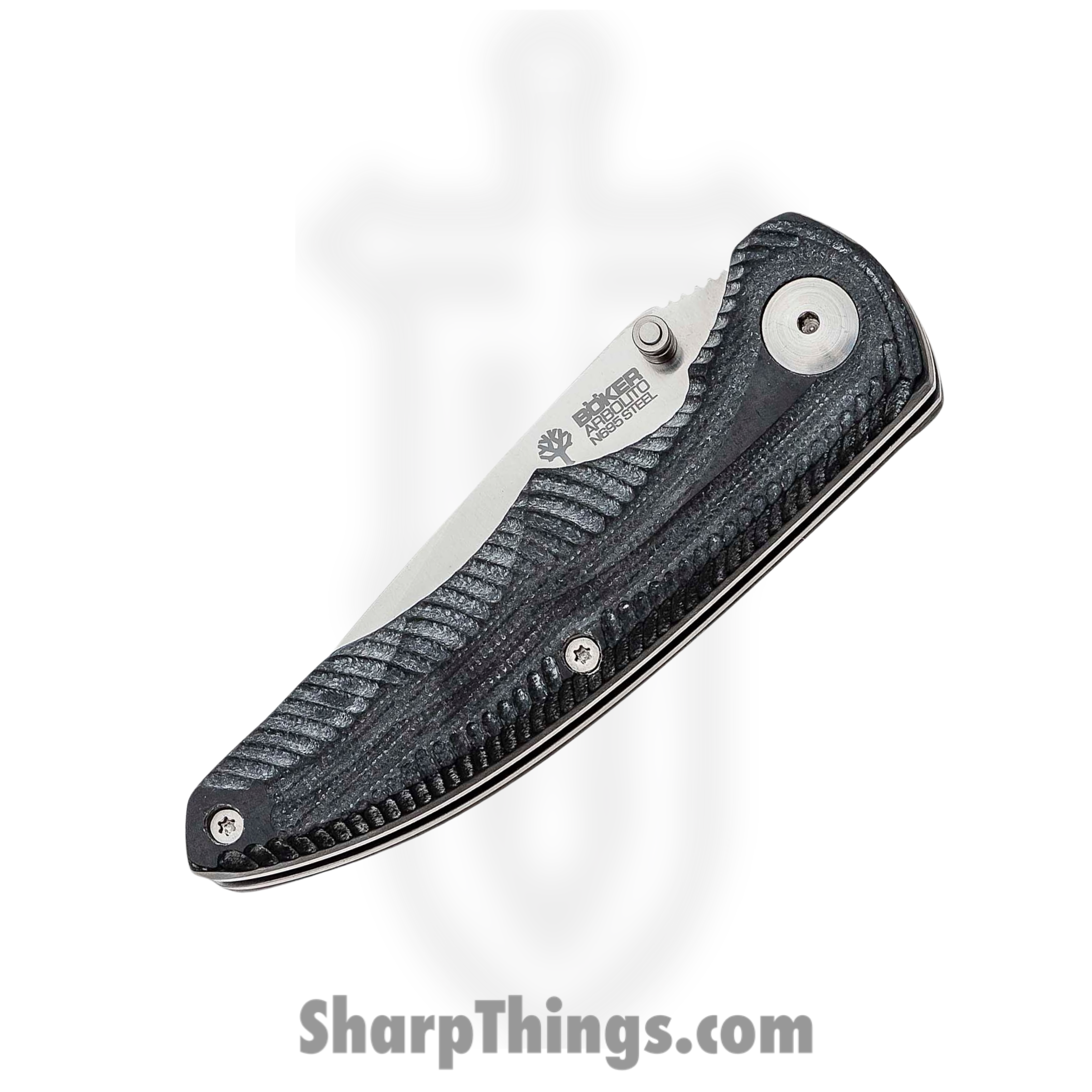 Boker - BO01BA003 - Arbolito Gemini - Folding Knife - Bohler N695 Satin Drop Point - G10 - Black - Image 2