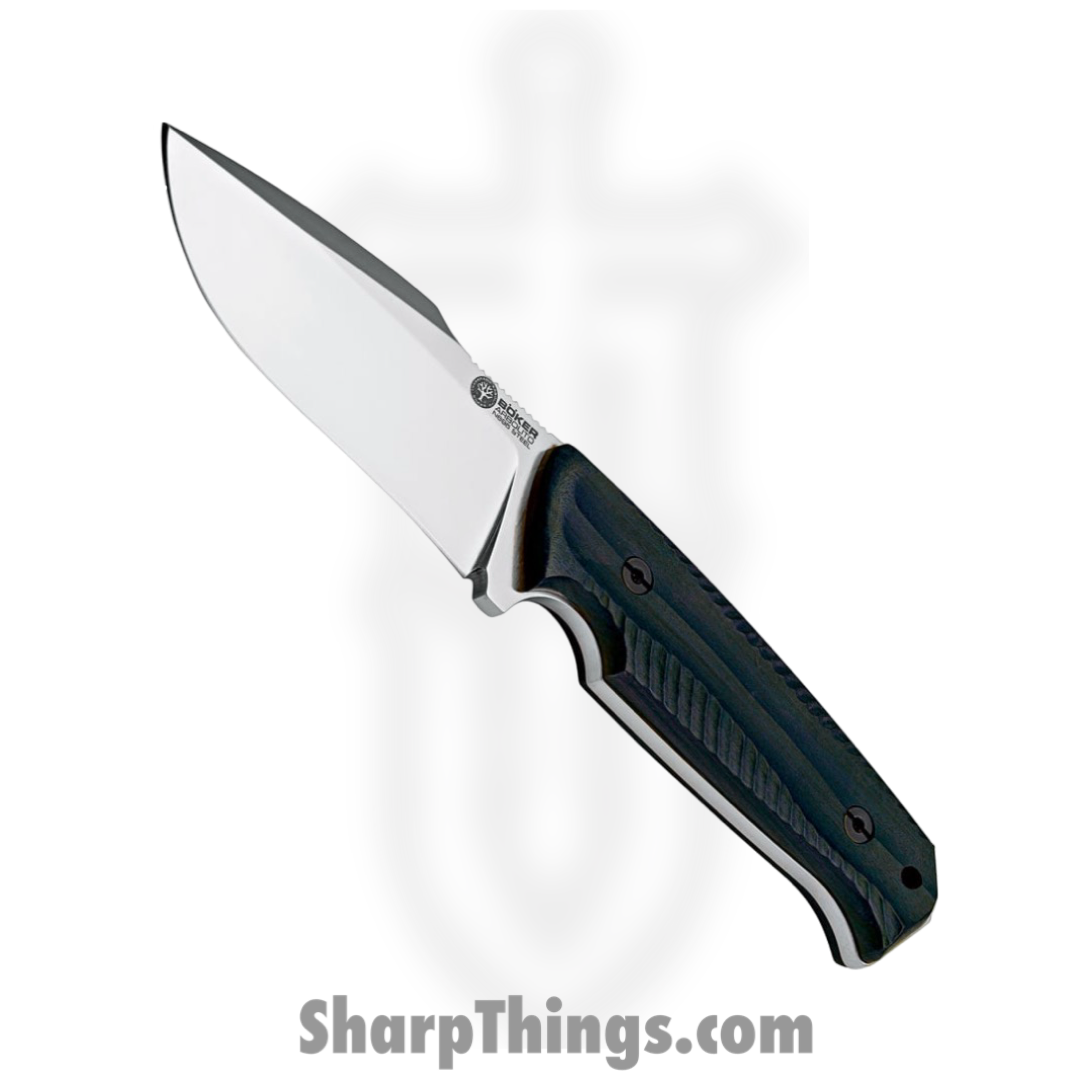 Boker - BO02BA402 - Bison - Fixed Blade Knife - Bohler N695 Satin Full Tang - G10 - Black