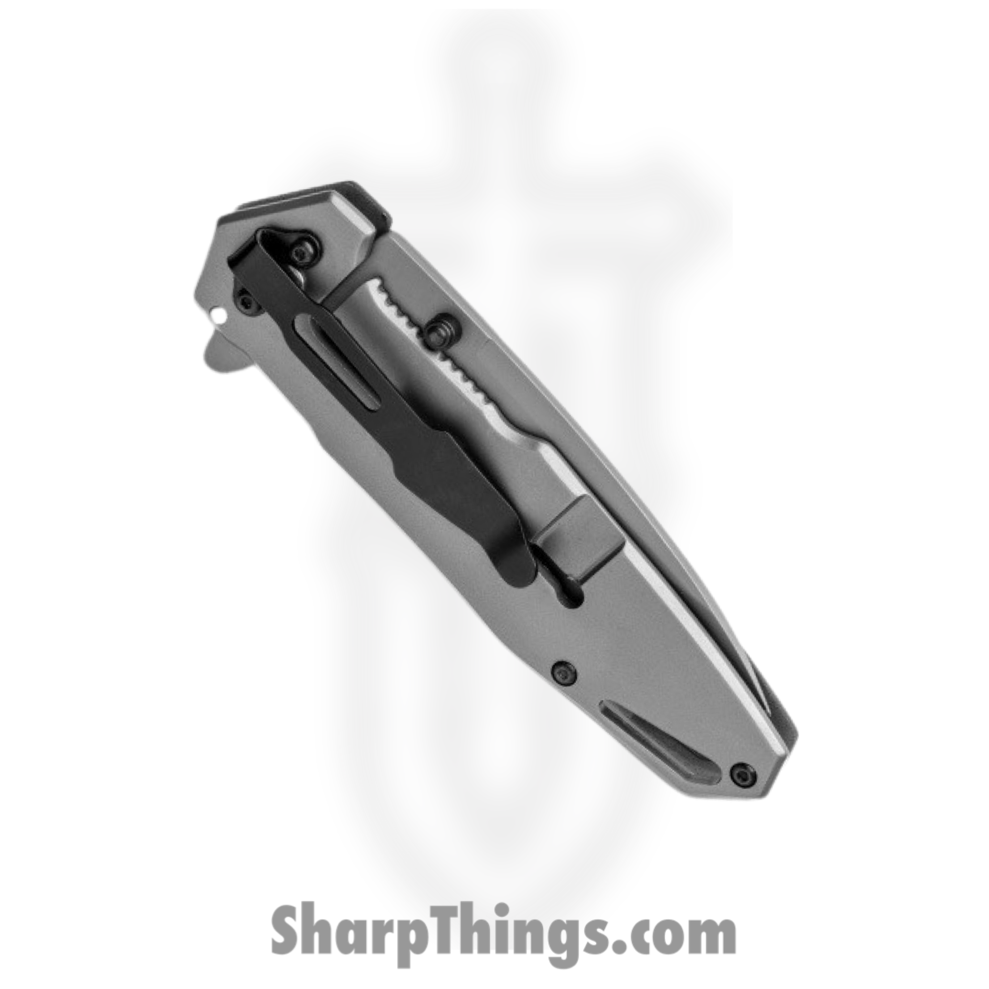 Boker - BOM01MB230 - Screaming Skull - Folding Knife - 440A Gray Drop Point - Stainless Steel - Blue Gray - Image 3