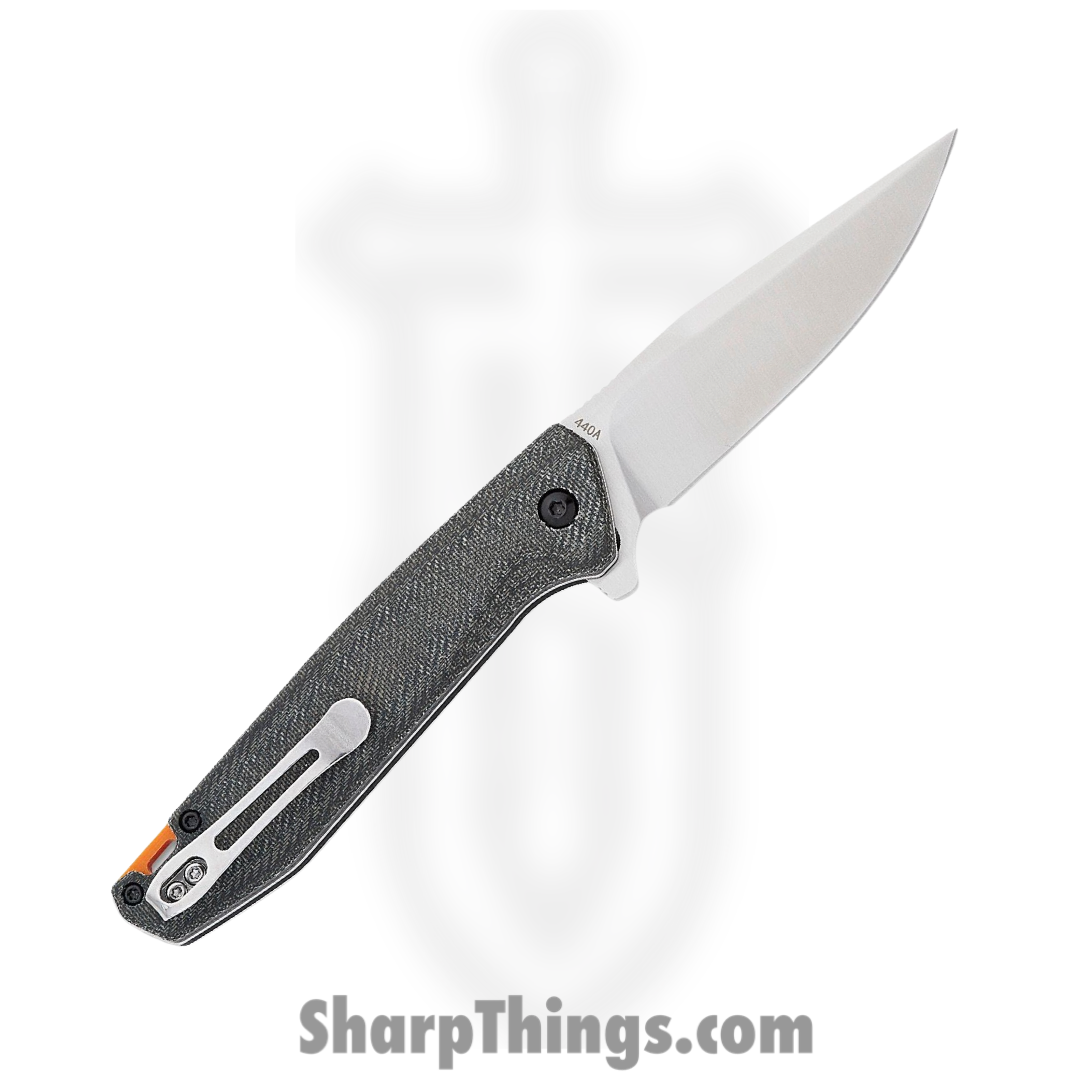 Boker Magnum - BOM01SC719 - Border Forest - Folding Knife - 440A Satin Clip Point - Canvas Micarta - Black - Image 2