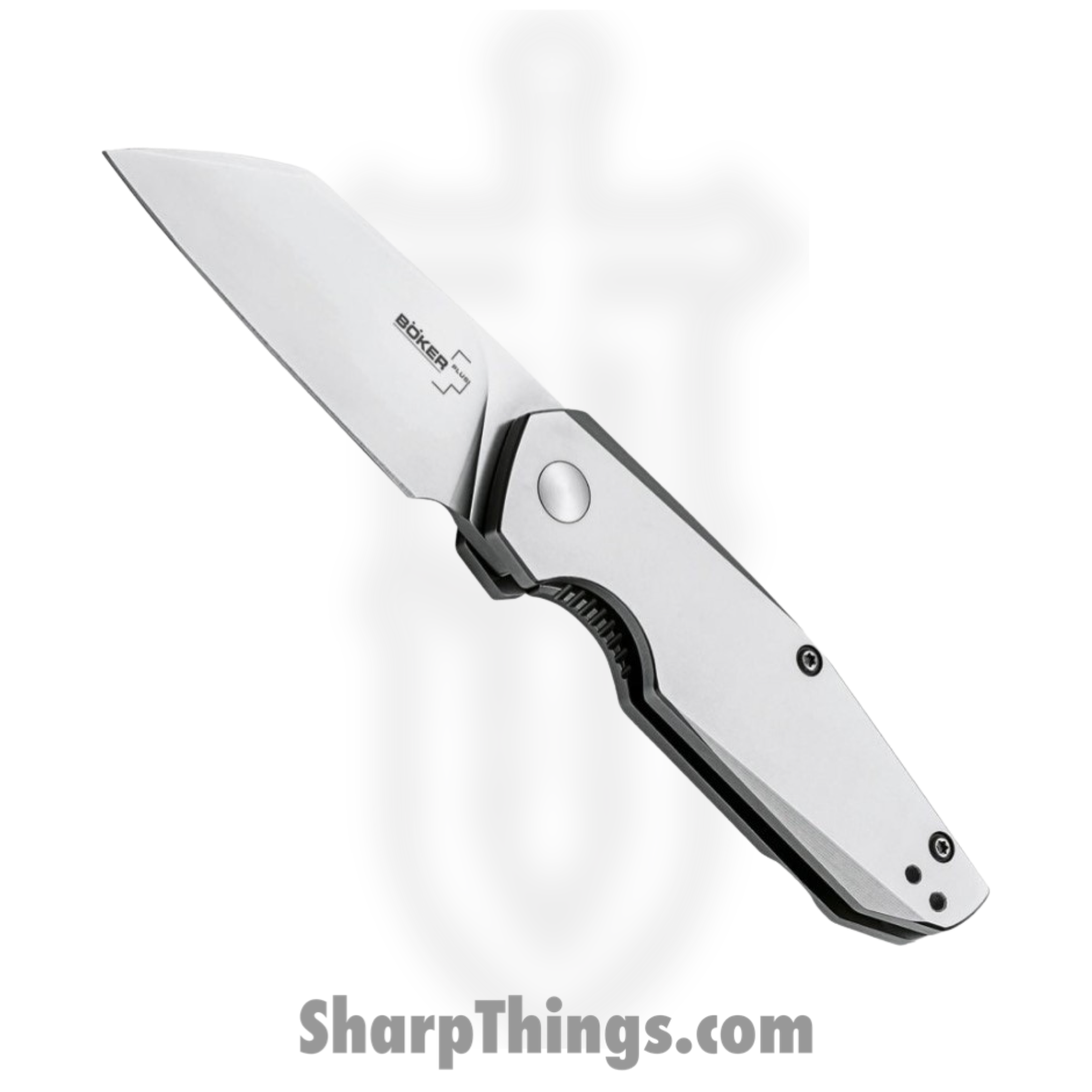 Boker Plus - BOP01BO084 - Petit 42 - Folding Knife - D2 Satin Sheepfoot - Stainless Steel - Silver