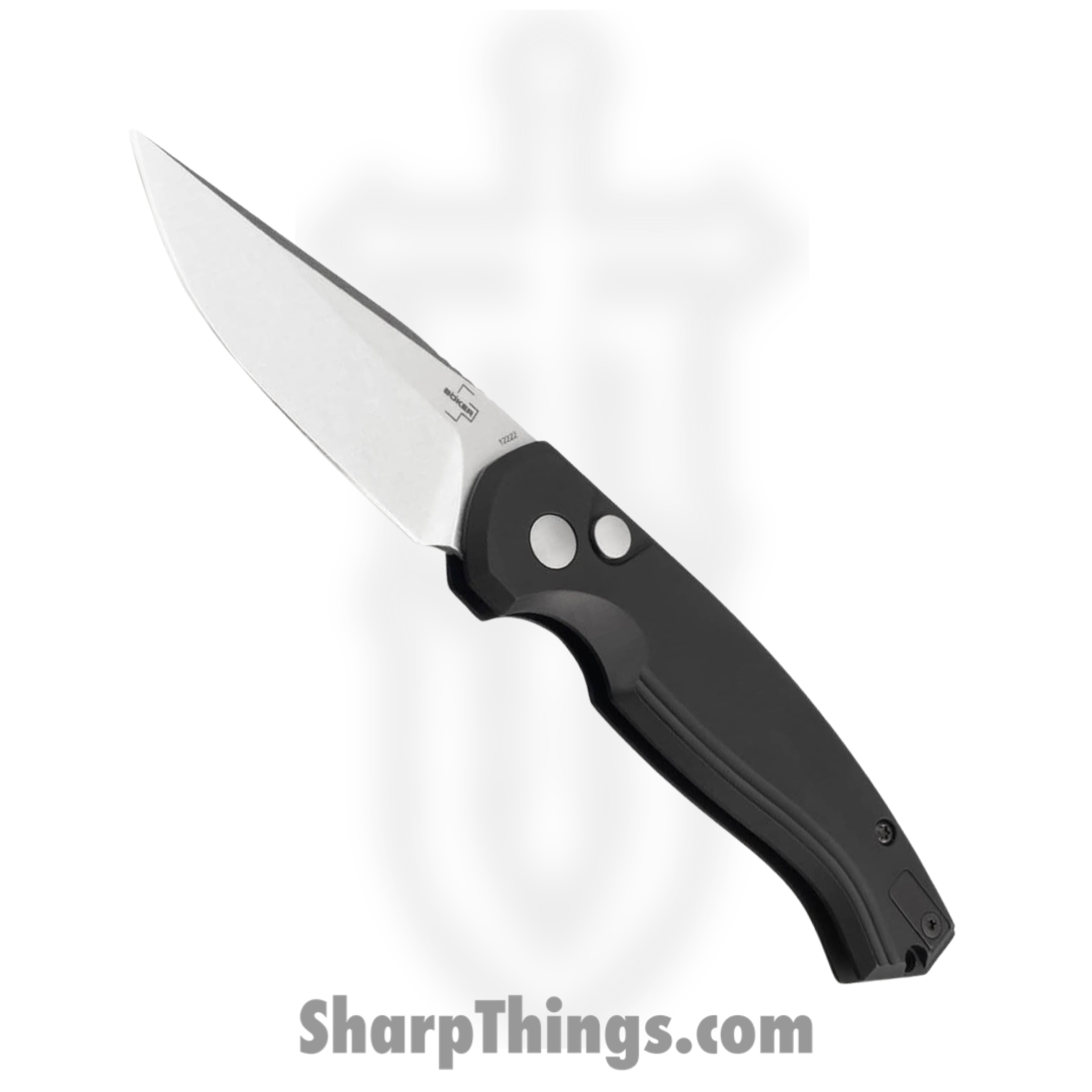 Boker Plus - BOP01BO363 - Karakurt - Automatic Knife - 154CM Satin Clip Point - Aluminum - Black