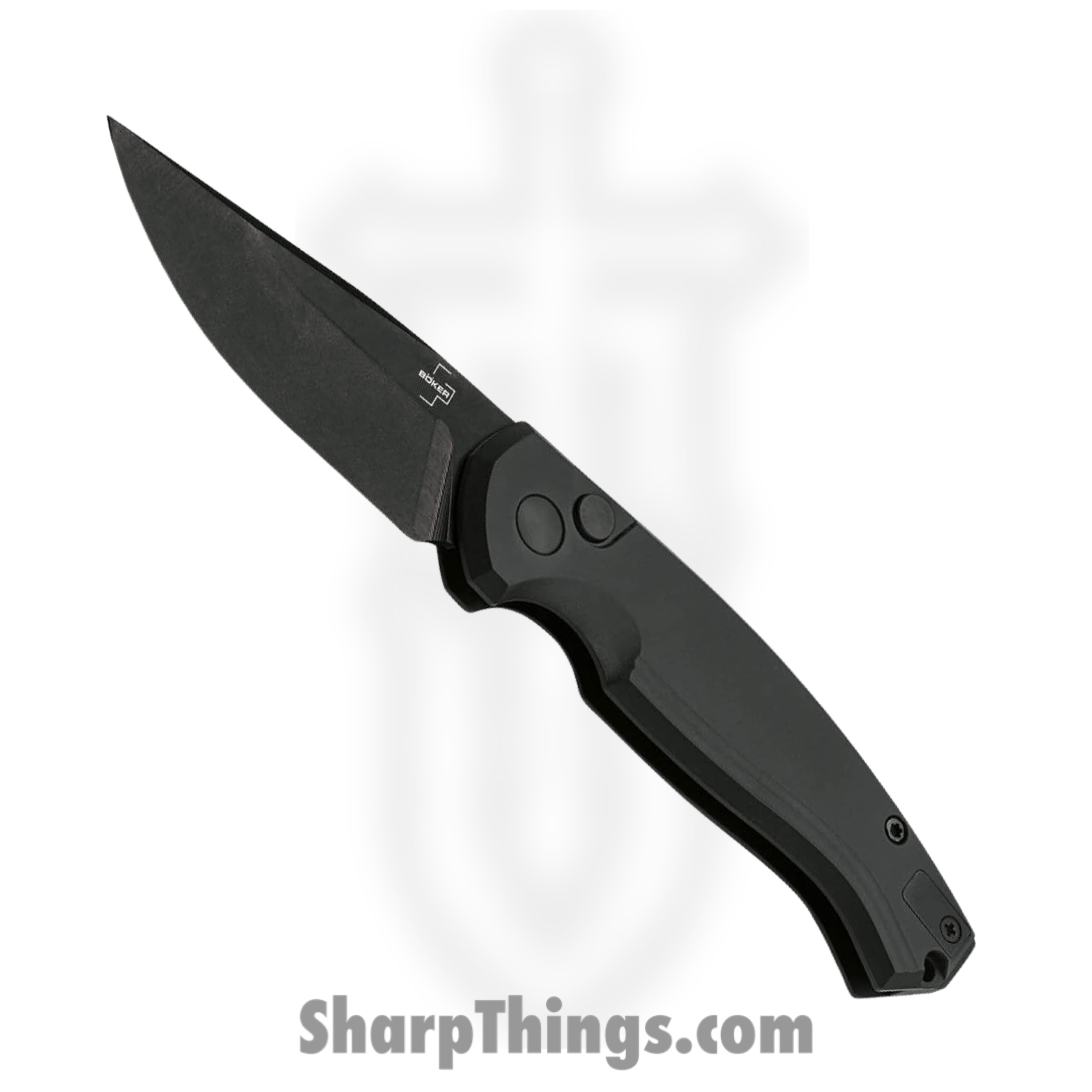 Boker Plus - BOP01BO365 - Karakurt - Automatic Knife - 154CM Black Clip Point - Aluminum - Black