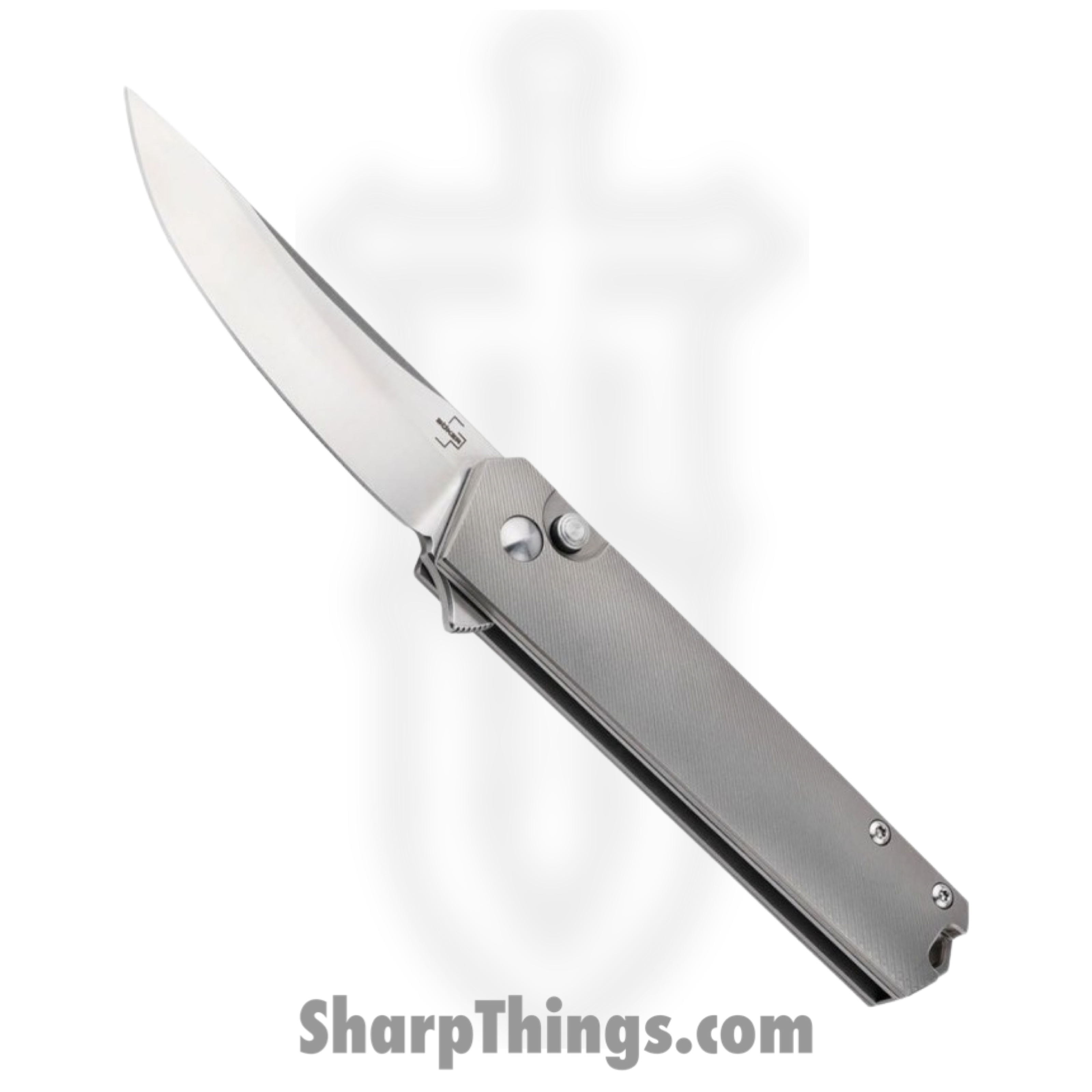 Boker Plus - BOP01BO619 - Kwaiken - Folding Knife - CPM S35VN Satin Extended Tang - Titanium - Gray