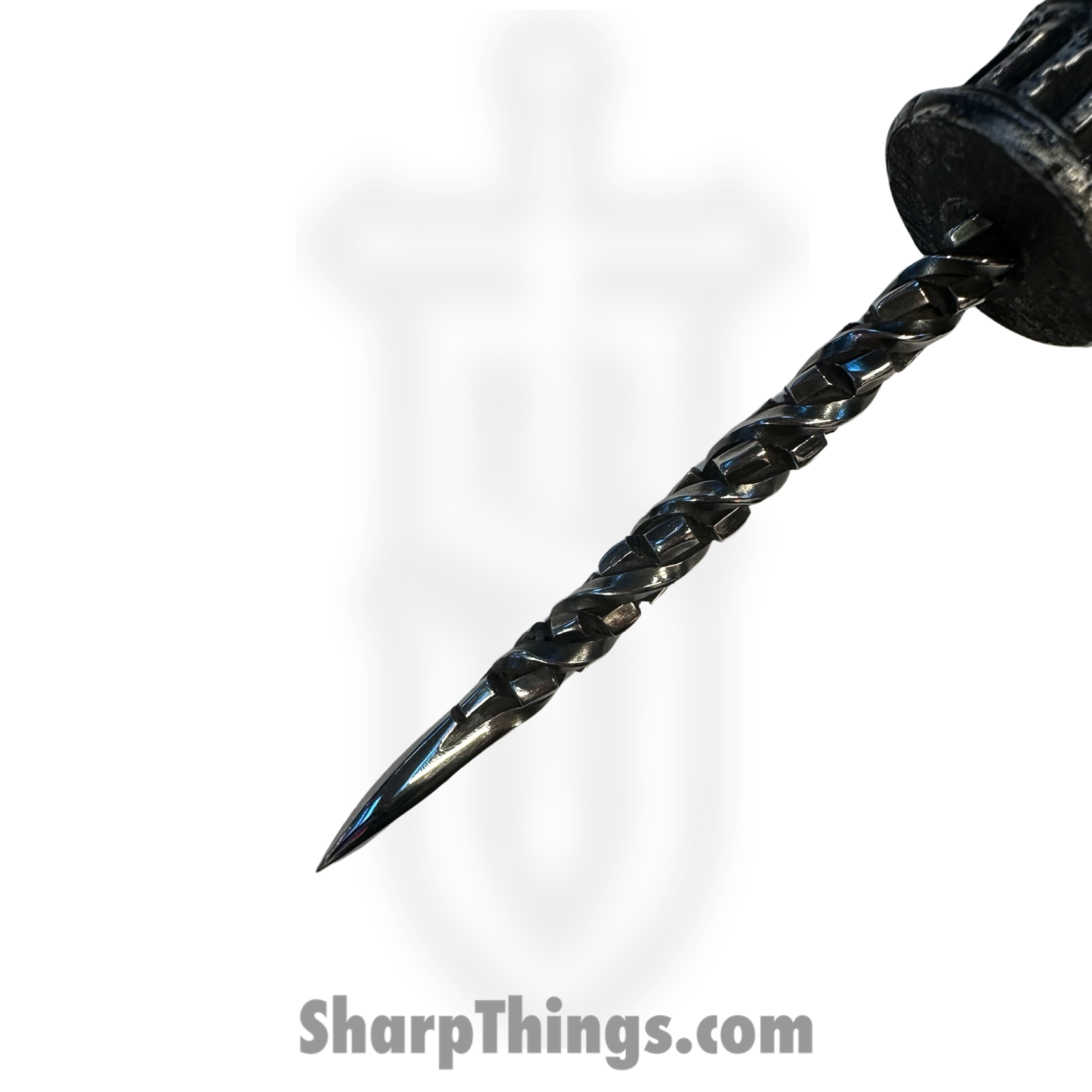 Full Heart Forge - FHF-CHESS-KN - Knight Spike - Fixed Blade Knife - 316 Stainless Satin Spike - Resin - White, Gold, Grey - Image 5