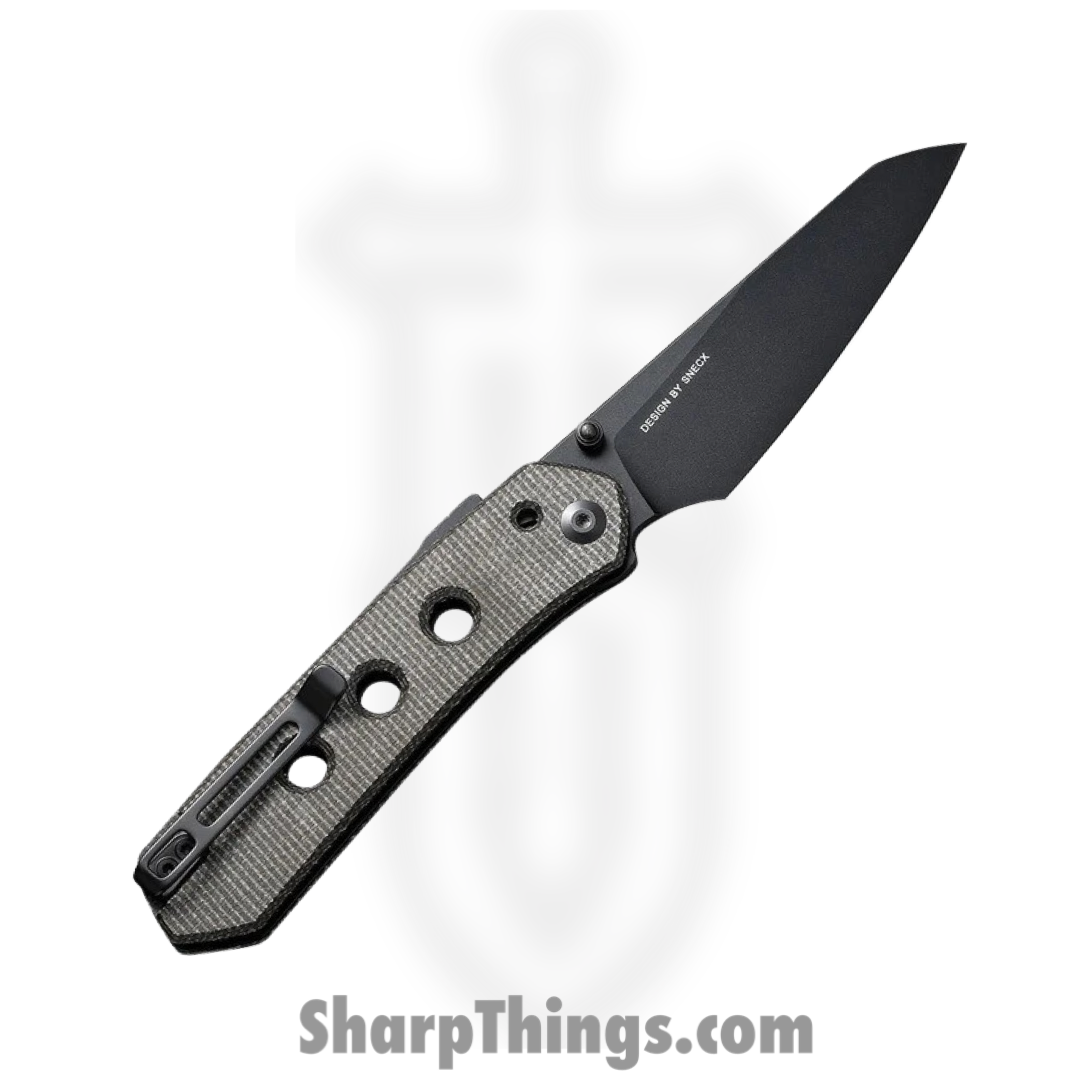 Civivi - CIVC220363 - Vision FG - Folding Knife - Nitro-V Black Reverse Tanto - Canvas Micarta - Dark Green - Image 2