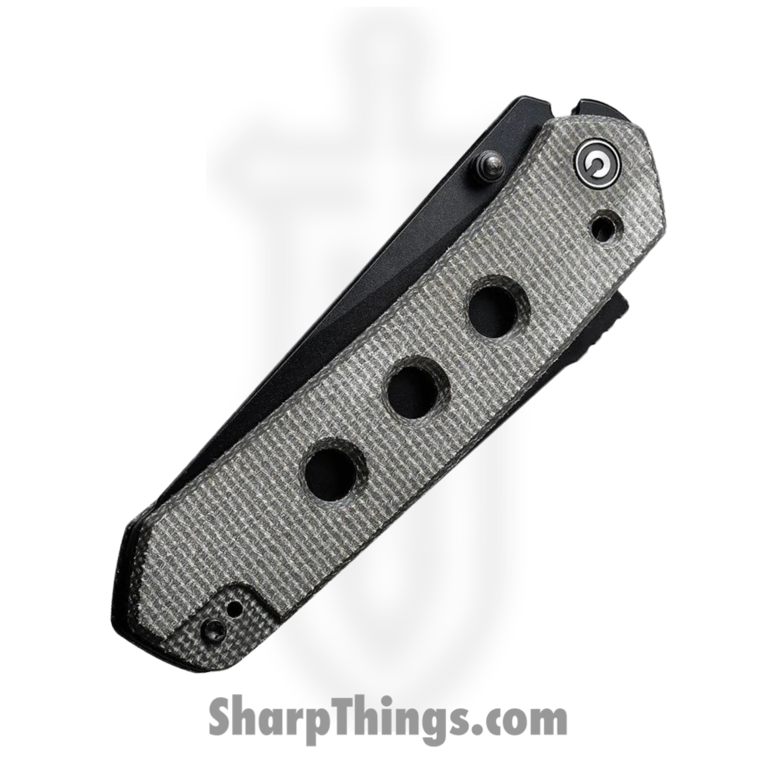Civivi - CIVC220363 - Vision FG - Folding Knife - Nitro-V Black Reverse Tanto - Canvas Micarta - Dark Green - Image 3