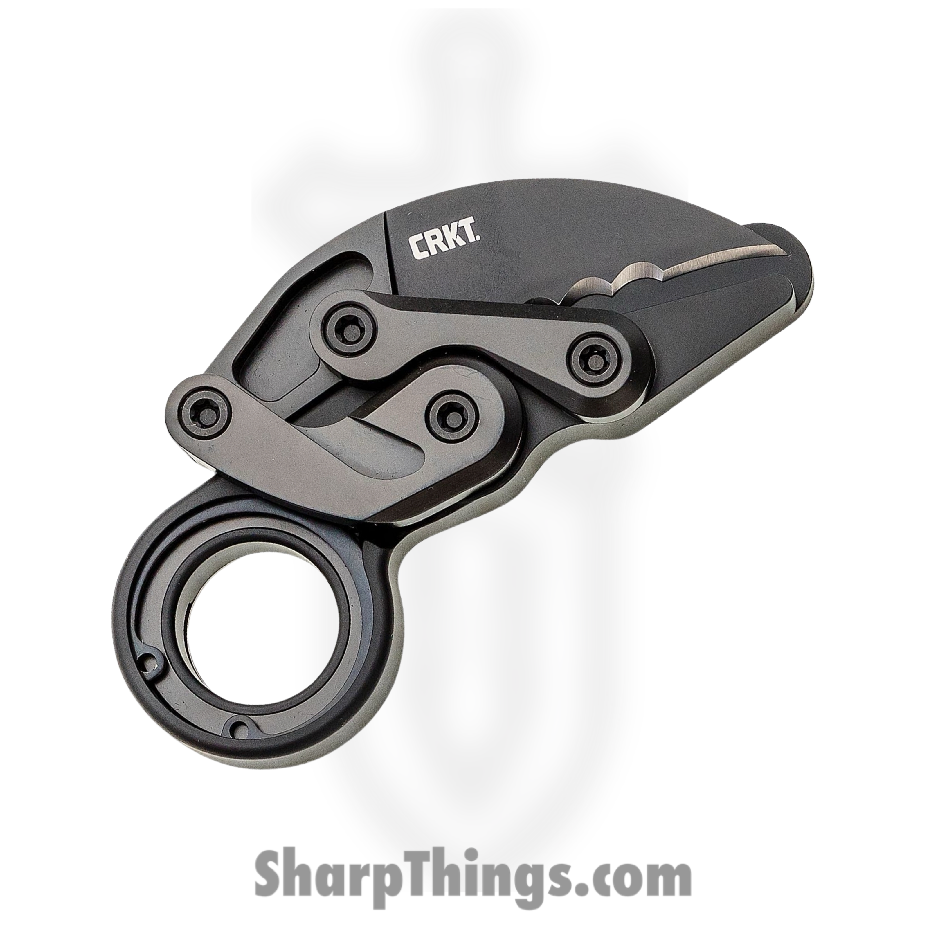 CRKT - 4040V - Provoke Kinematic with Veff Serrations - Folding Knife - D2 Black TiNi Hawkbill - 6061-T6 Aluminum - Black - Image 3