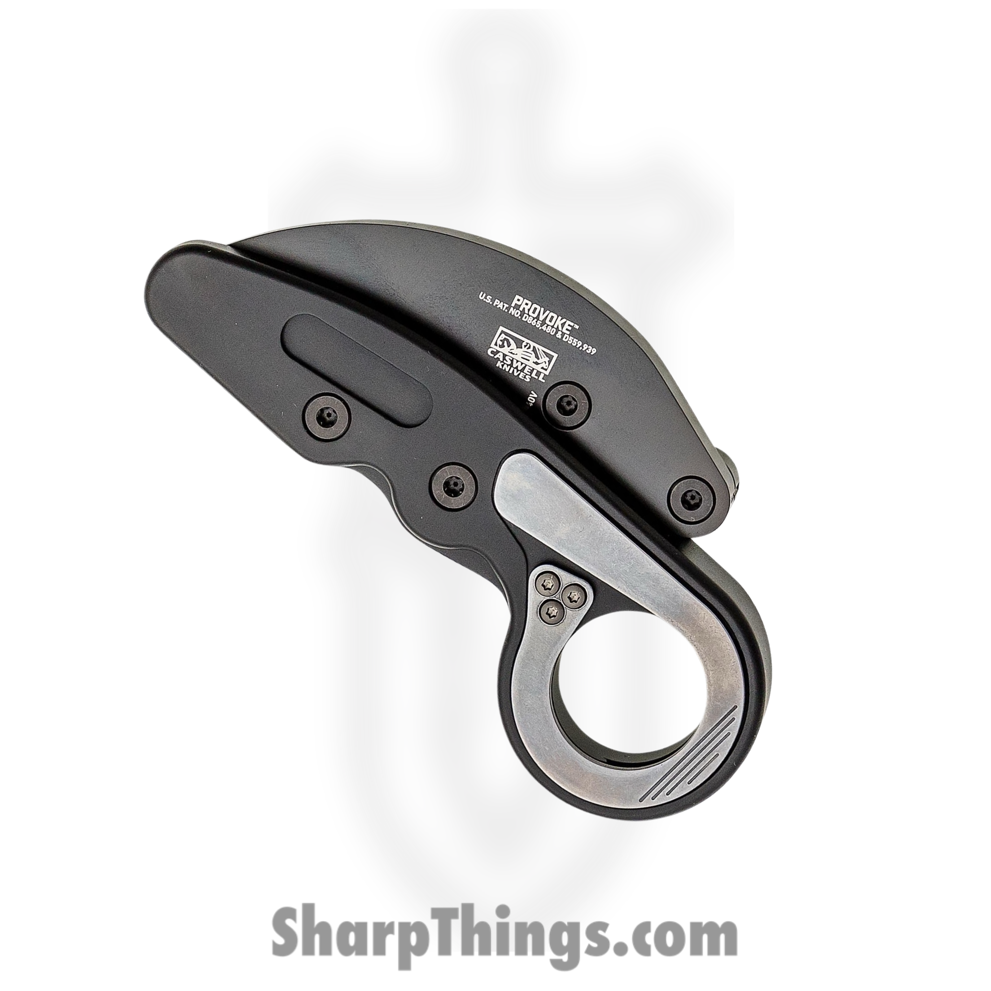 CRKT - 4040V - Provoke Kinematic with Veff Serrations - Folding Knife - D2 Black TiNi Hawkbill - 6061-T6 Aluminum - Black - Image 4