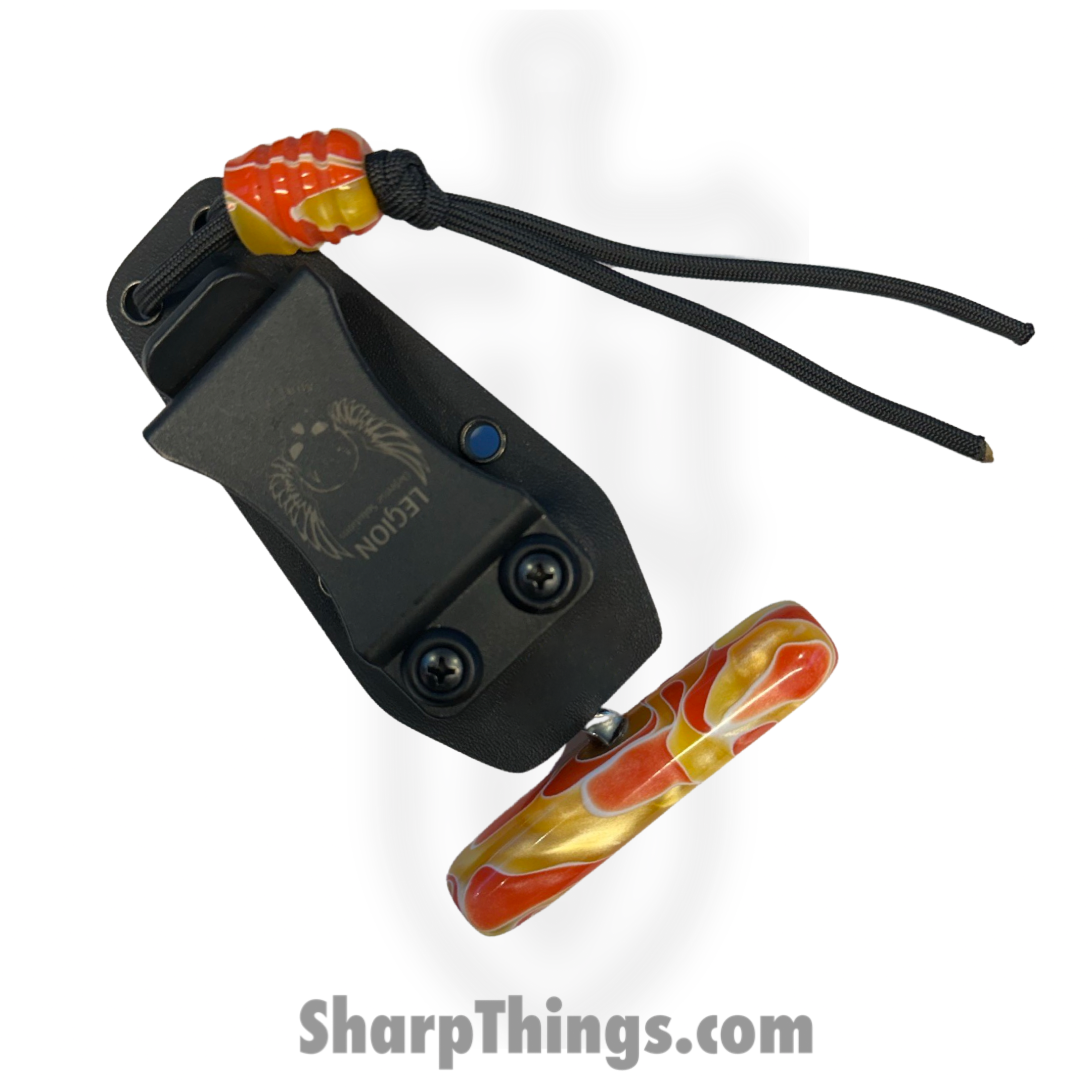 Full Heart Forge - FHF-TS-A-ORYL - T Handle Spike - Fixed Blade Knife - 316 Stainless Satin Spike - Acryllic - Orange, yellow - Image 5